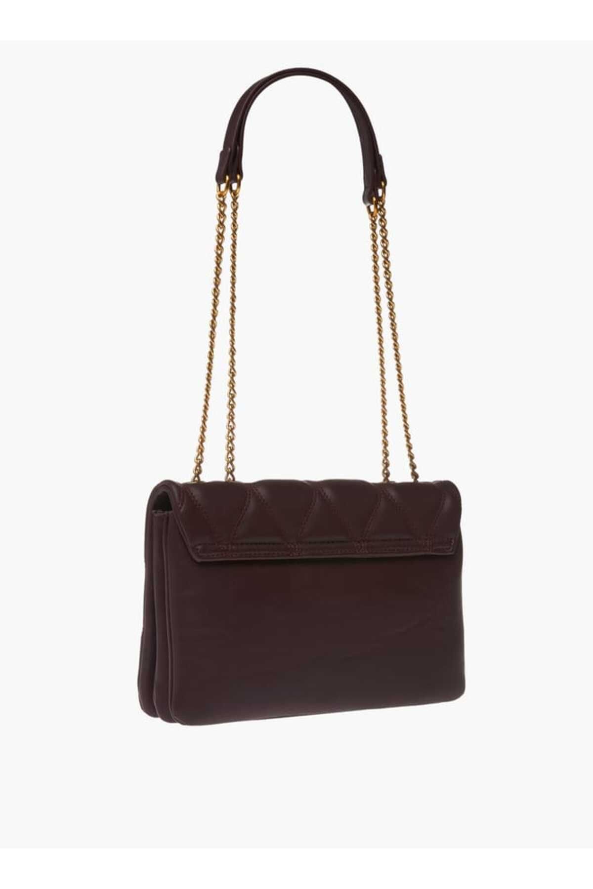 Flora Bella by Shoexpress-Flora Bella Quilted Shoulder Bag with Button Closure and Chain Strap 3