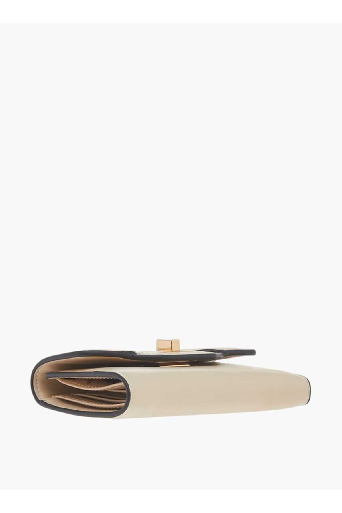 Celeste-Solid Bi-Fold Wallet with Lock Clasp Closure 4