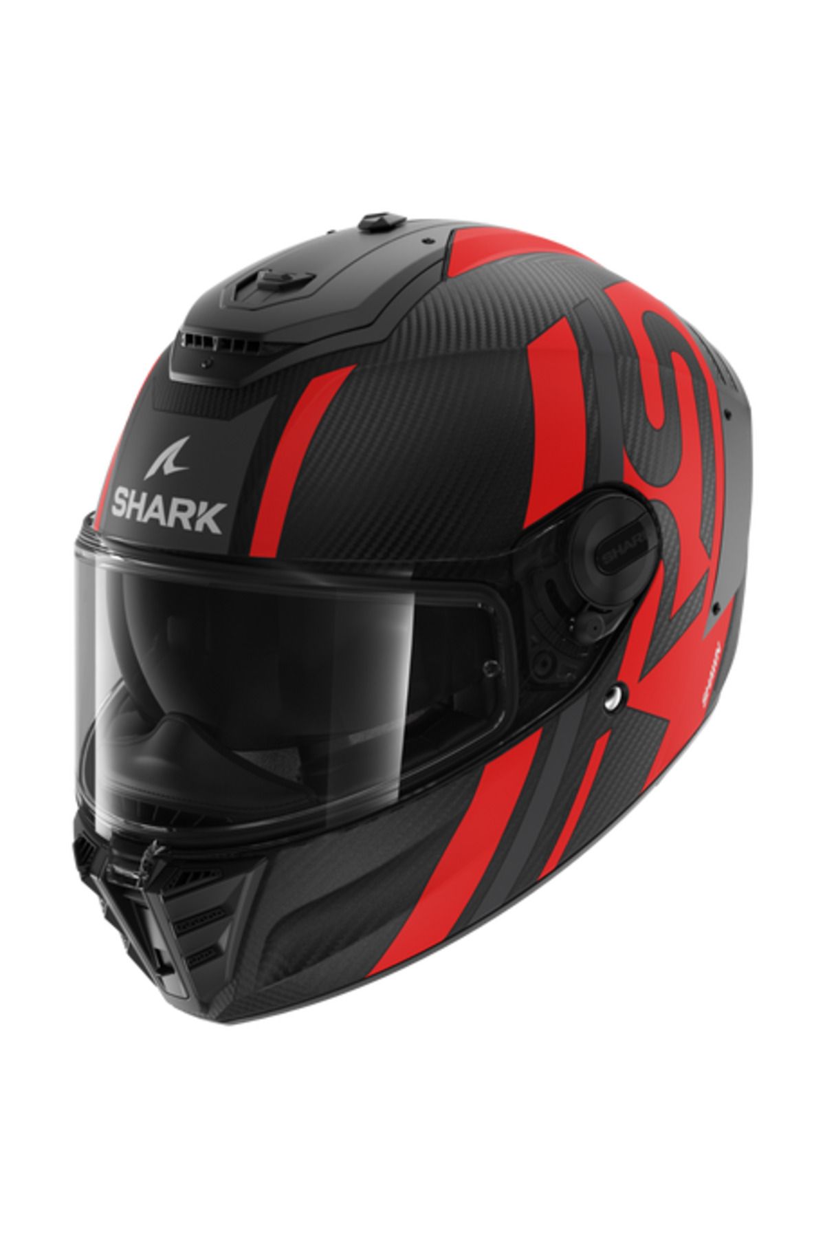 Shark 0332 SHARK SPARTAN RS CARBON SHAWN KAPALI KASK SİYAH KIRMIZI