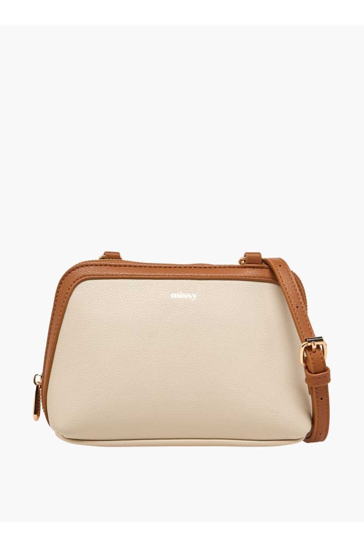 Missy-Panelled Crossbody Bag with Detachable Strap and Zip Closure 1