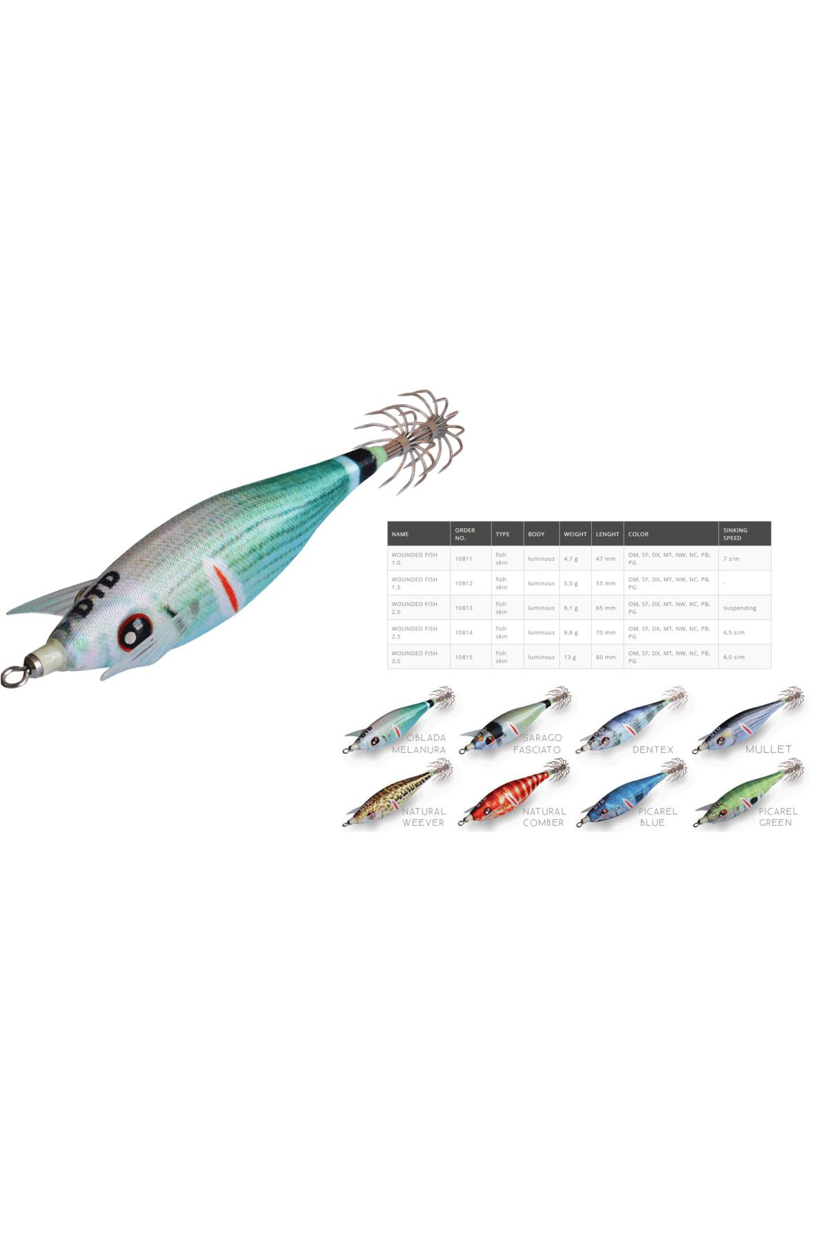 DTD Wounded Fish Bukva 1.5 Kalamar Zokası - PİCAREL BLUE