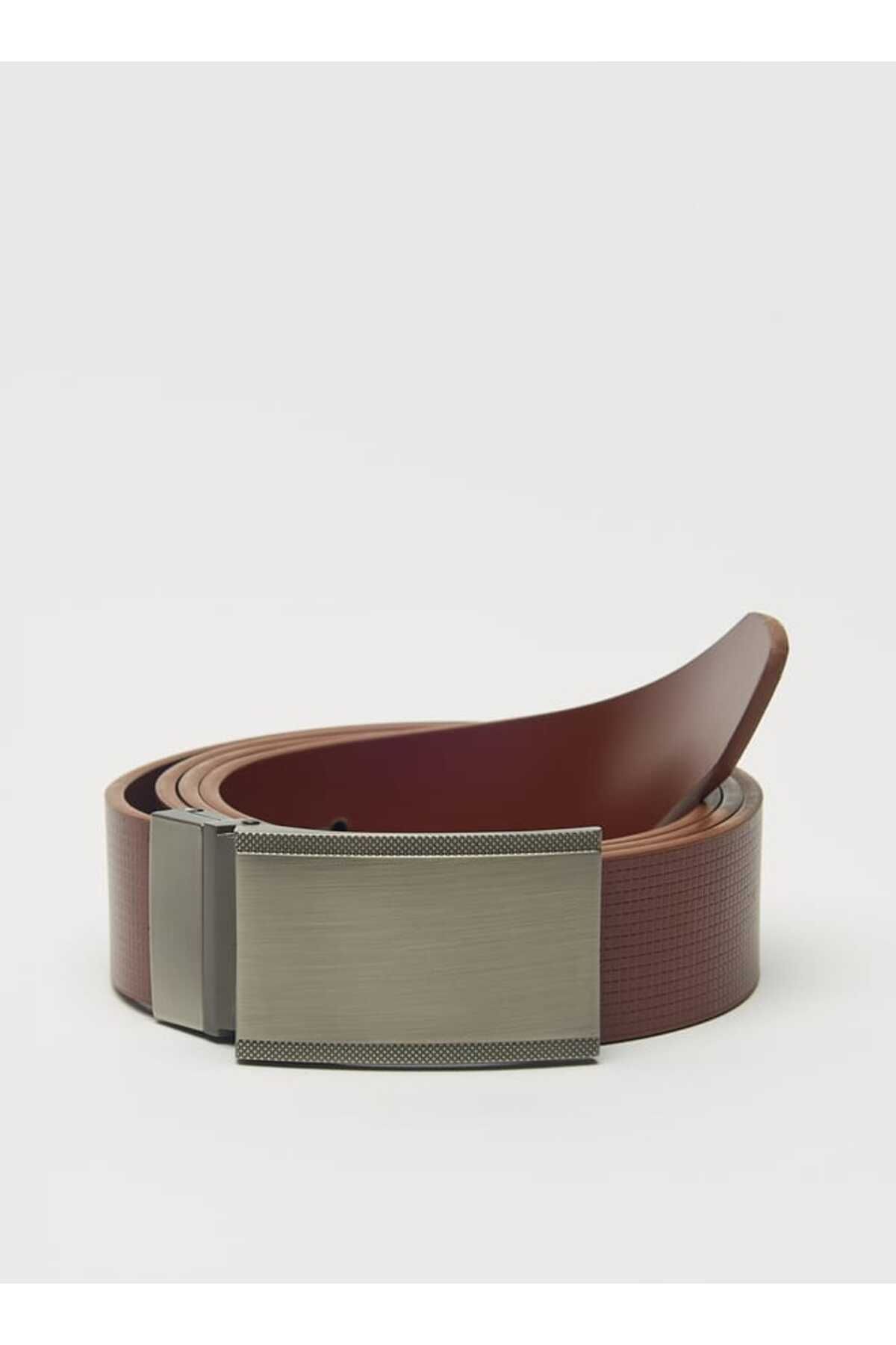 LBL by Shoexpress-LBL by Shoexpress Textured Reversible Belt with Pin Buckle Closure 3