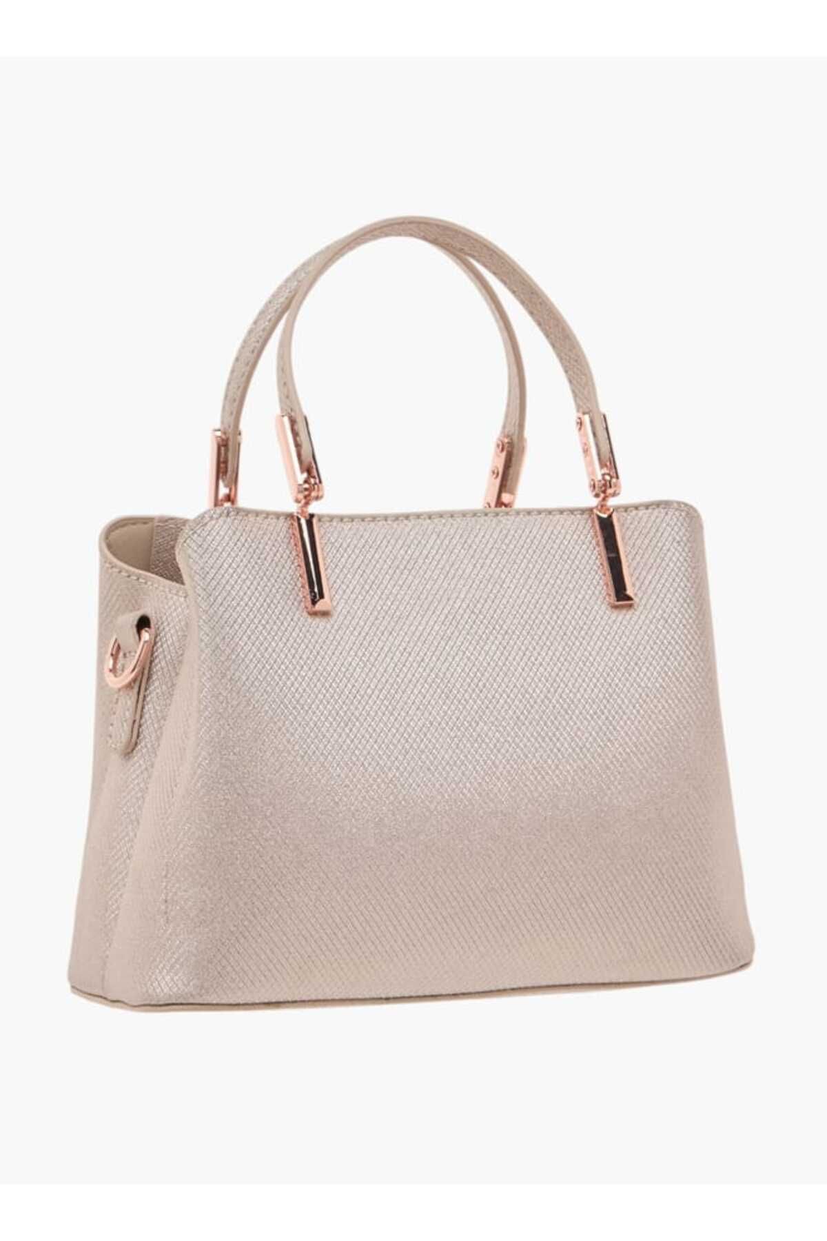 Flora Bella by Shoexpress-Flora Bella Textured Tote Bag with Double Handle and Zip Closure 3