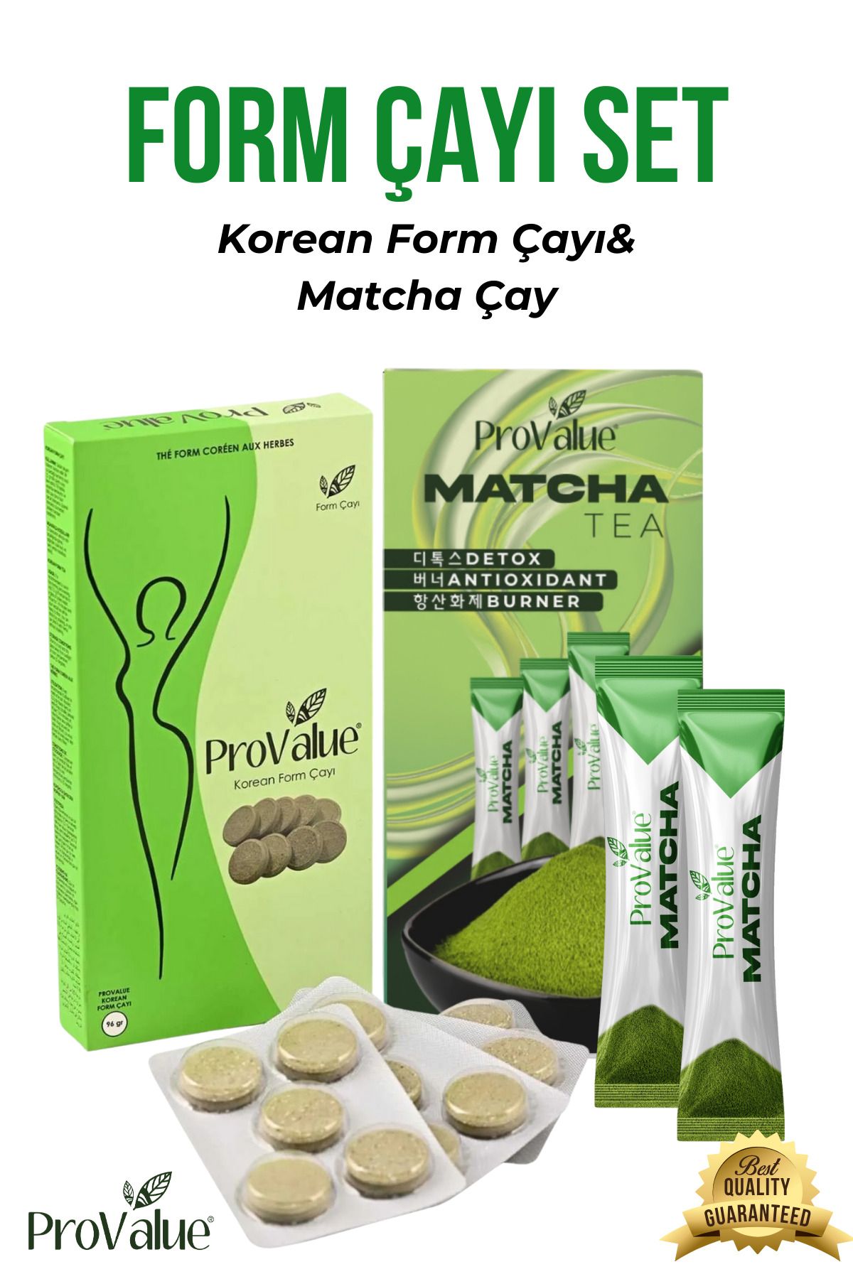 ProValue Detox Form Çayı Set Korean Form Çayı& Matcha Detox Çayı