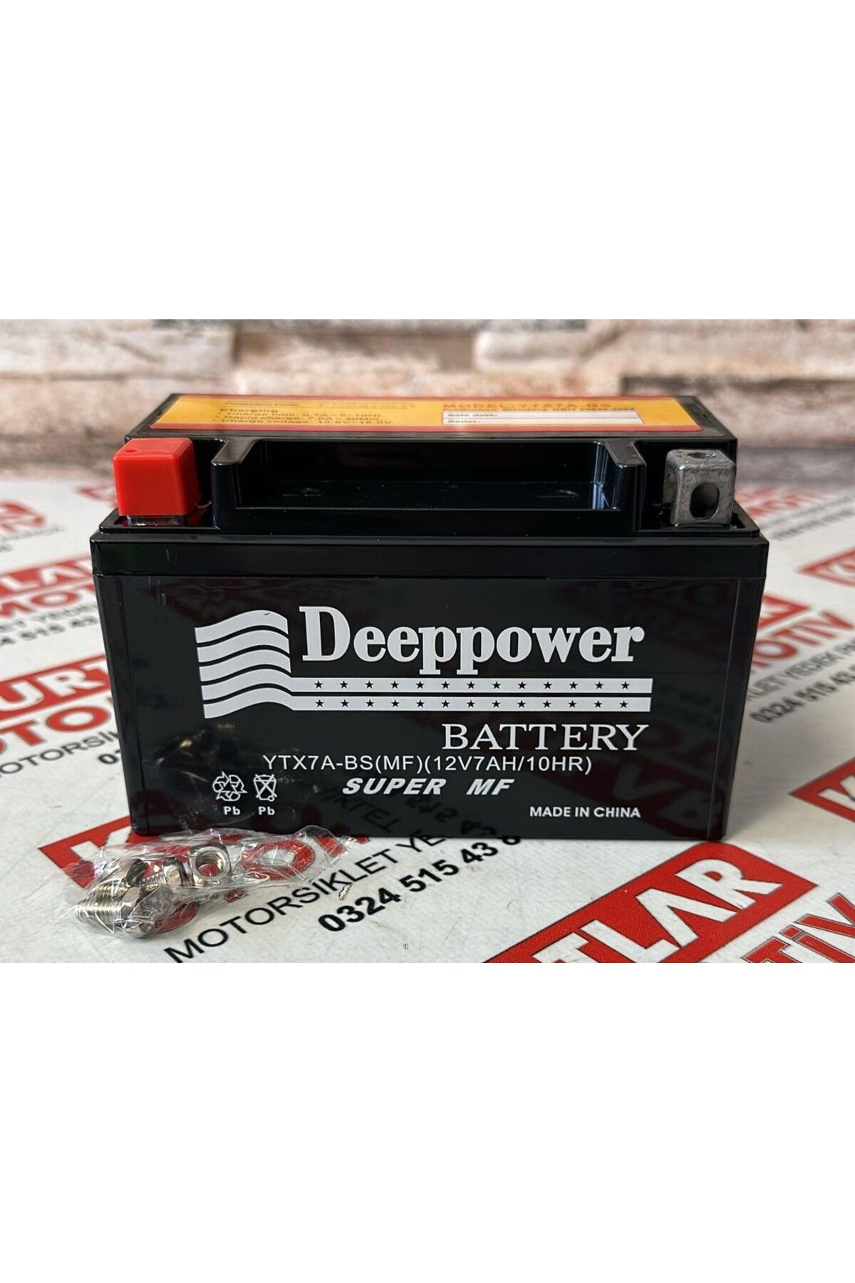 DEEPPOWER 12V 7AH YTX7A Motosiklet Aküsü