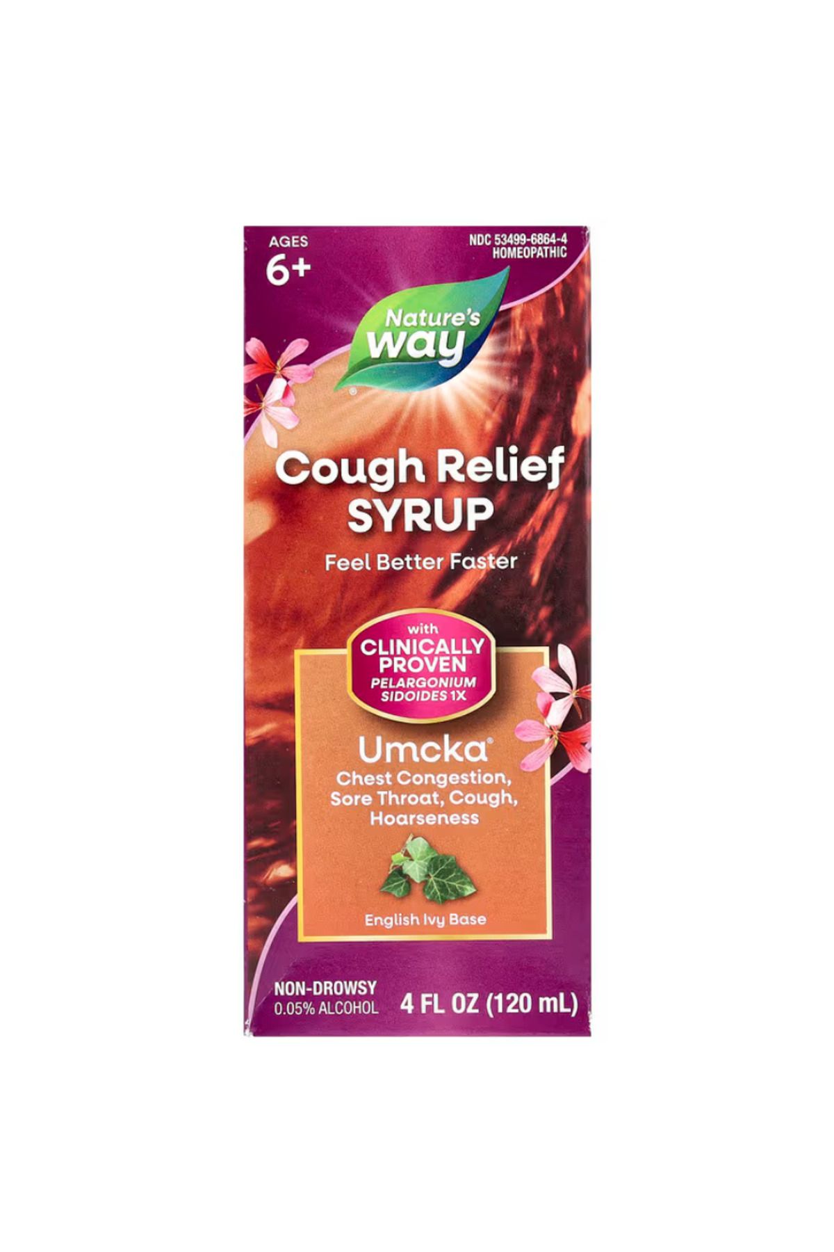 Nature's Way , Clinically Proven Umcka, Cough Relief Syrup, Ages 6+, 4 Fl Oz (120 Ml) us.vr44