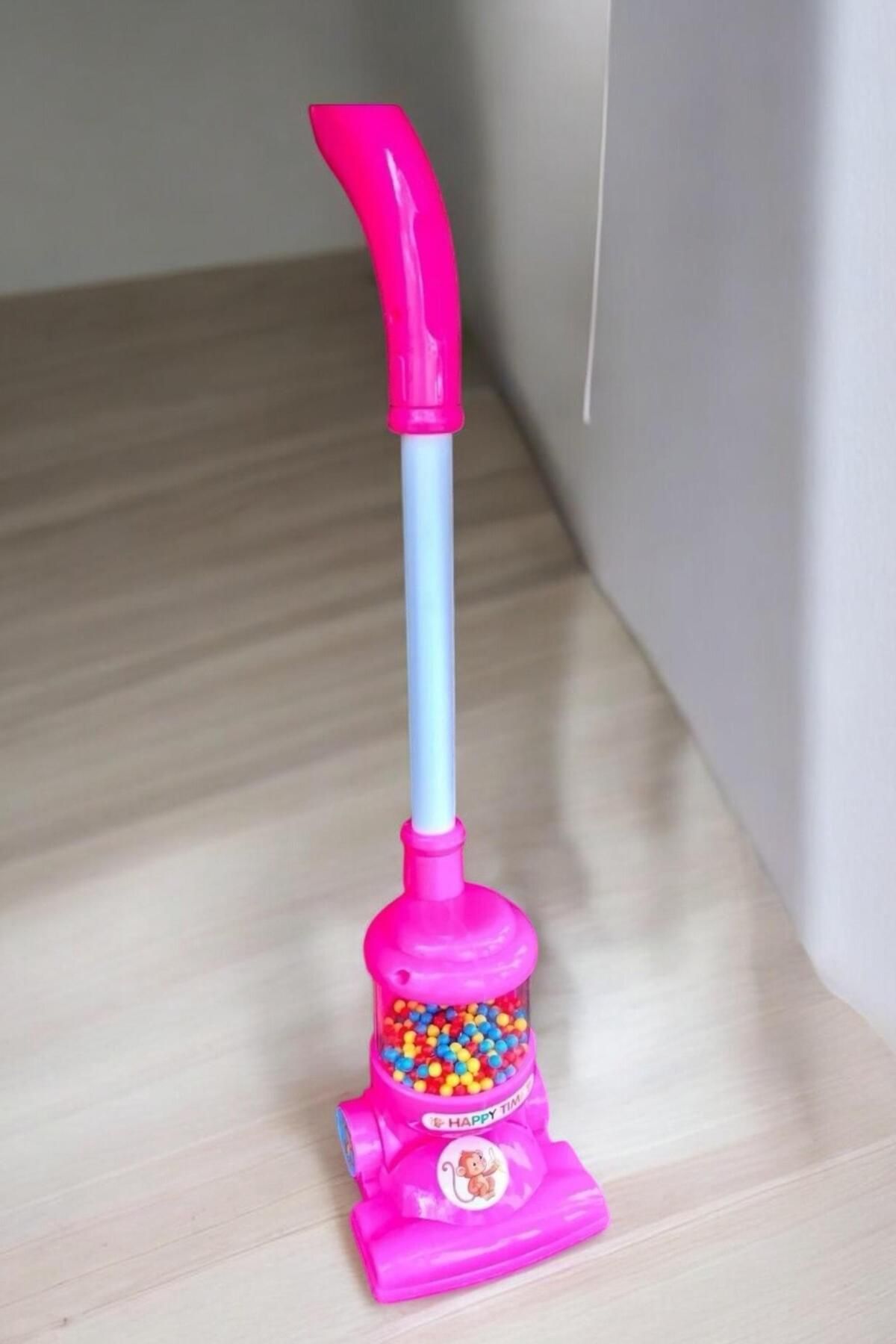 GÜZELYÜZ AVM Oyuncak Dikey Hareketli Süpürge Pembe Renk 50cm Best Toys 6627