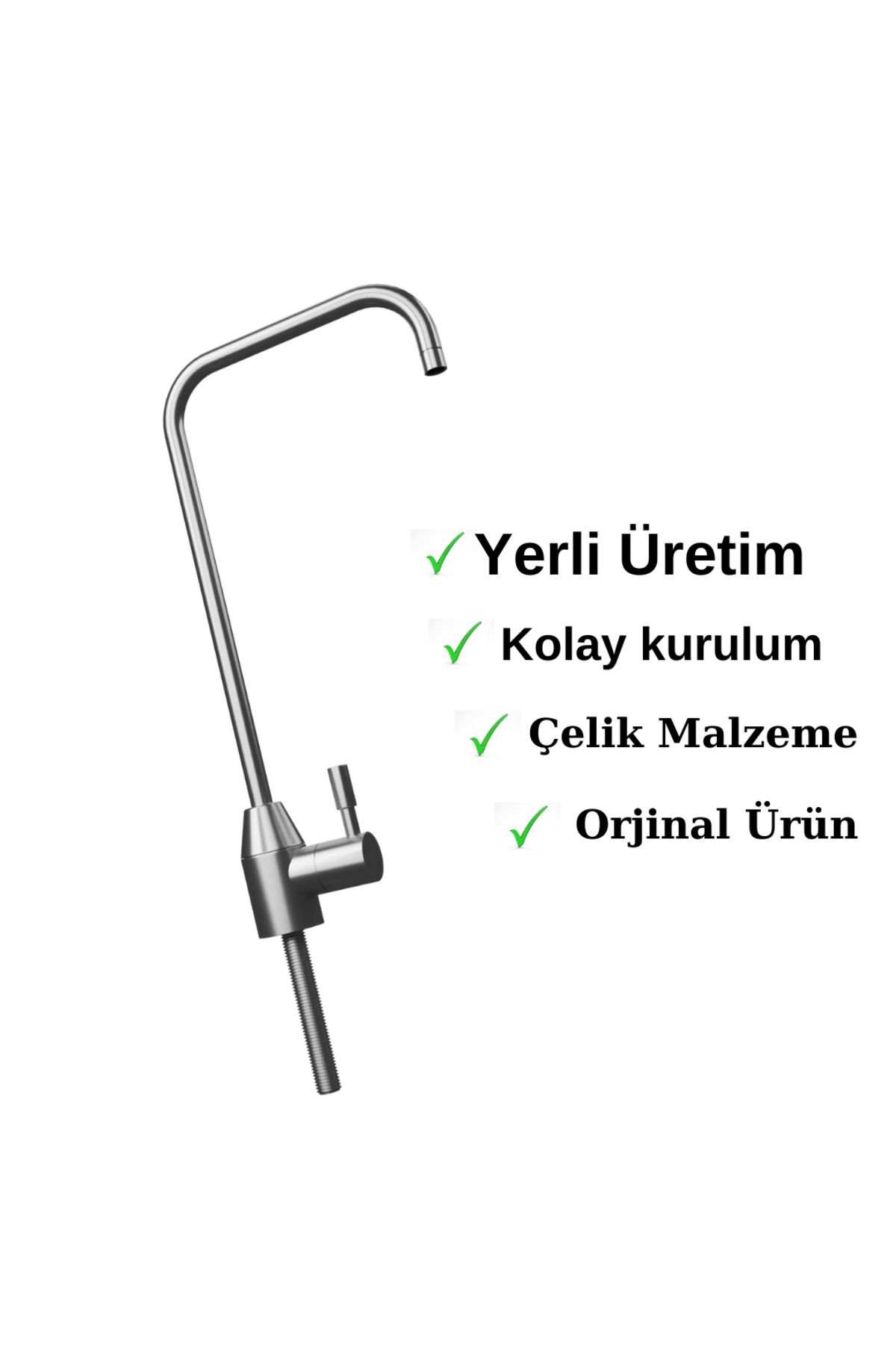 Nefa 304 Paslanmaz Kare Su Arıtma Musluğu