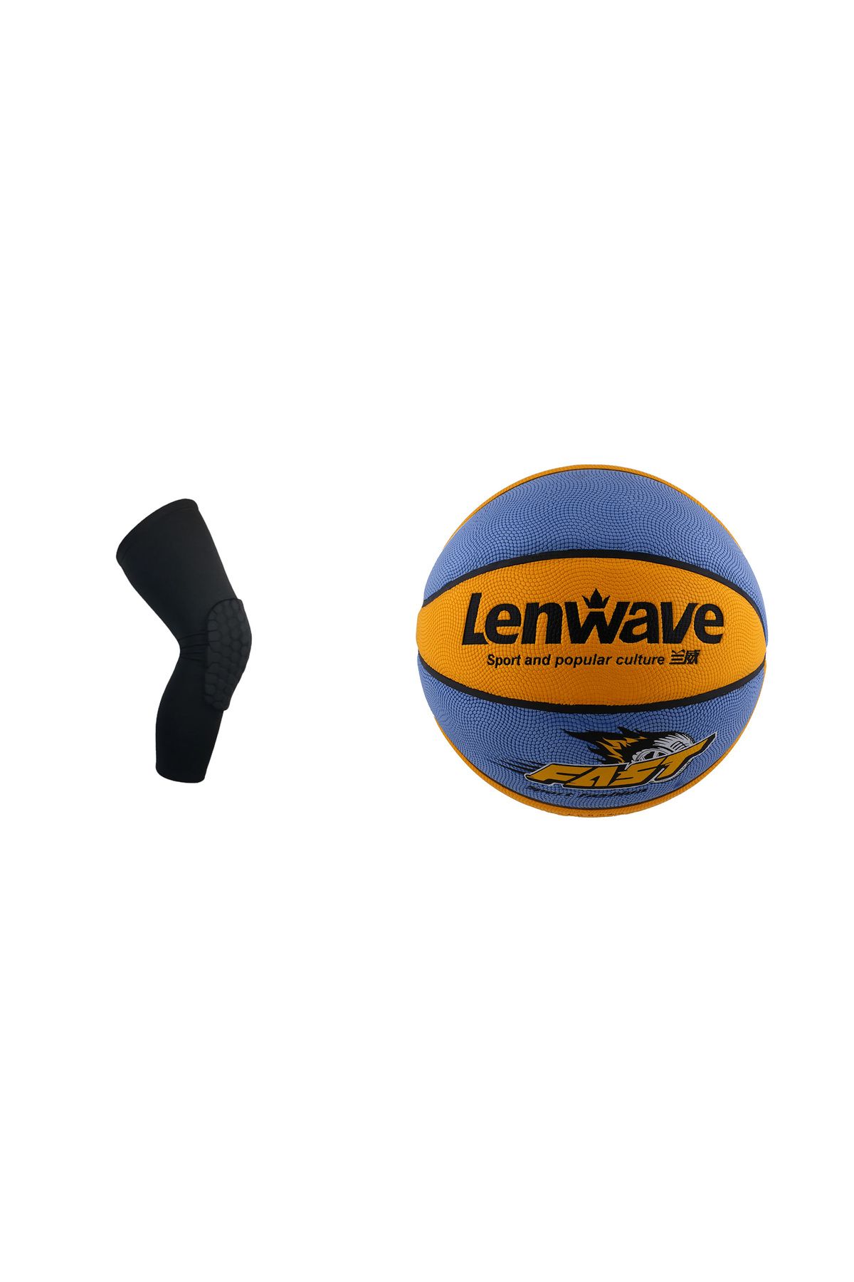 Sportface LENWAVE LW-0781-1 DİZLİK HEDİYELİ BASKETBOL TOPU 7 MAVİ -SARI