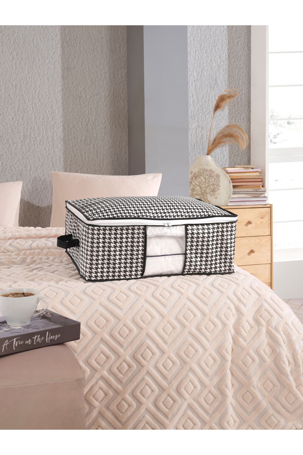 Formeya-4 luxuriöse Sockel- und Unterbett-Organizer mit Fenstern – Sockel unter dem Sockel, 64 x 45 x 22 cm 4