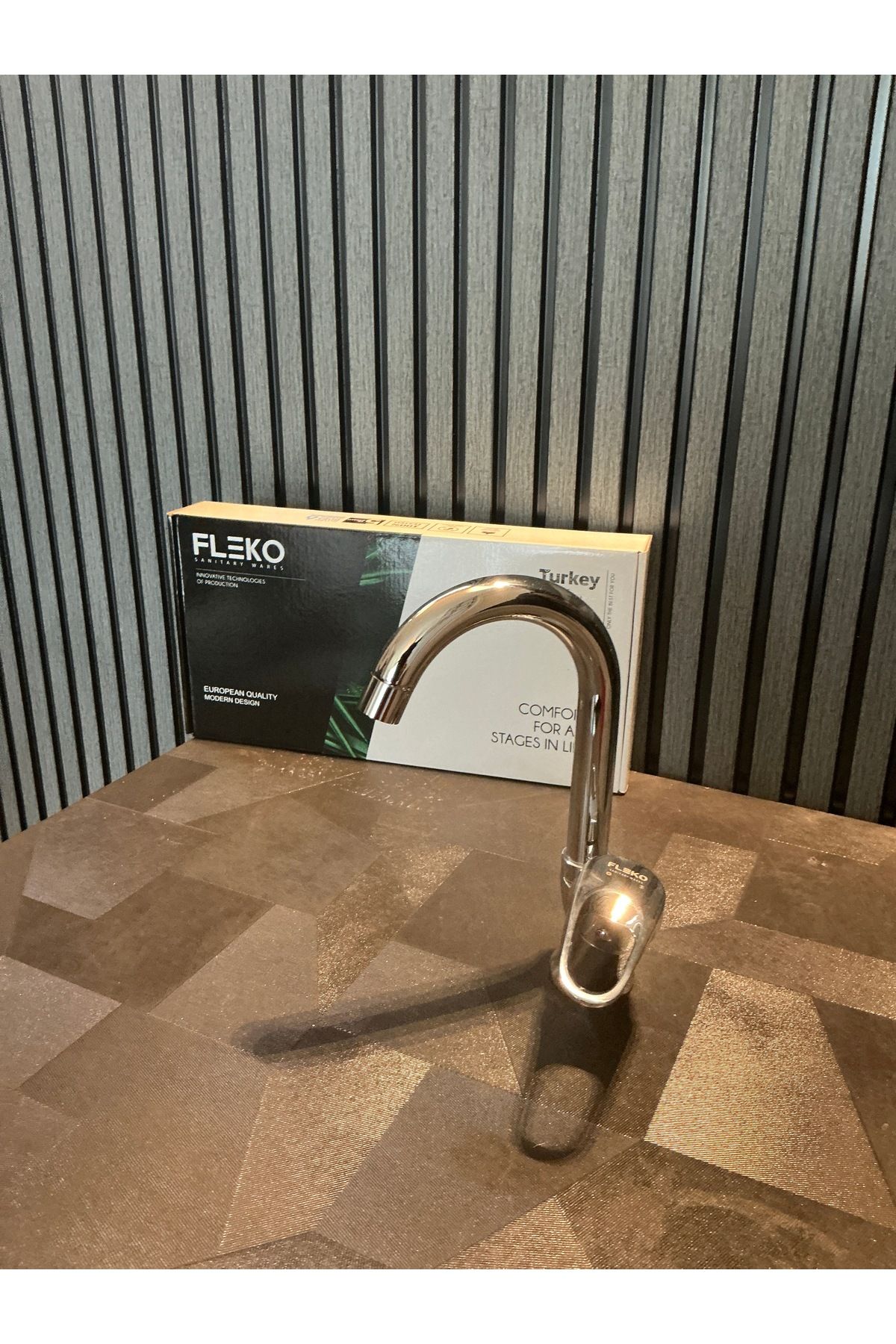 FLEKO V2 KUĞU LAVABO BATARYASI