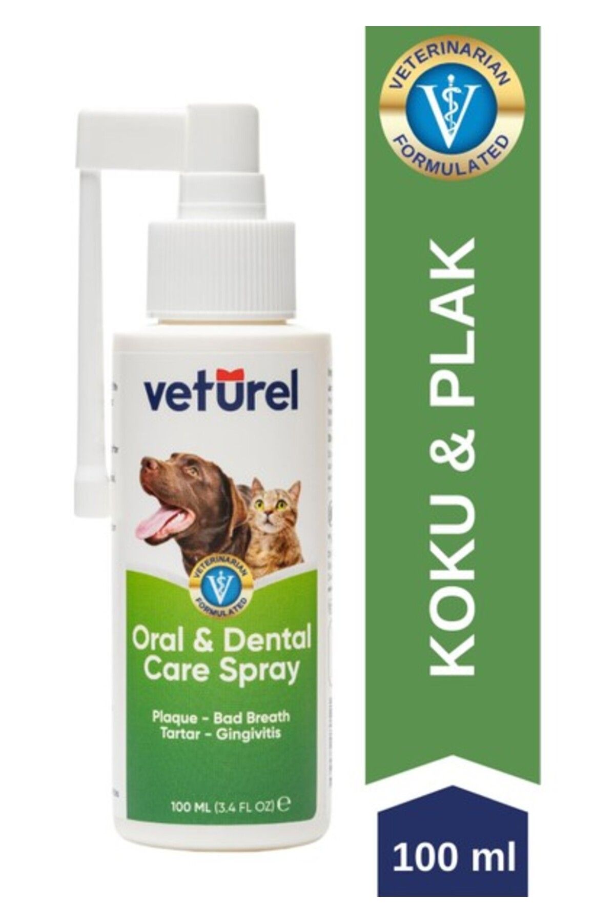 Orqinel Ağız ve Diş Bakım Spreyi 100ml Kedi Ağız Bakımı Köpek Ağız Kokusu Diş Eti Plak Tartar