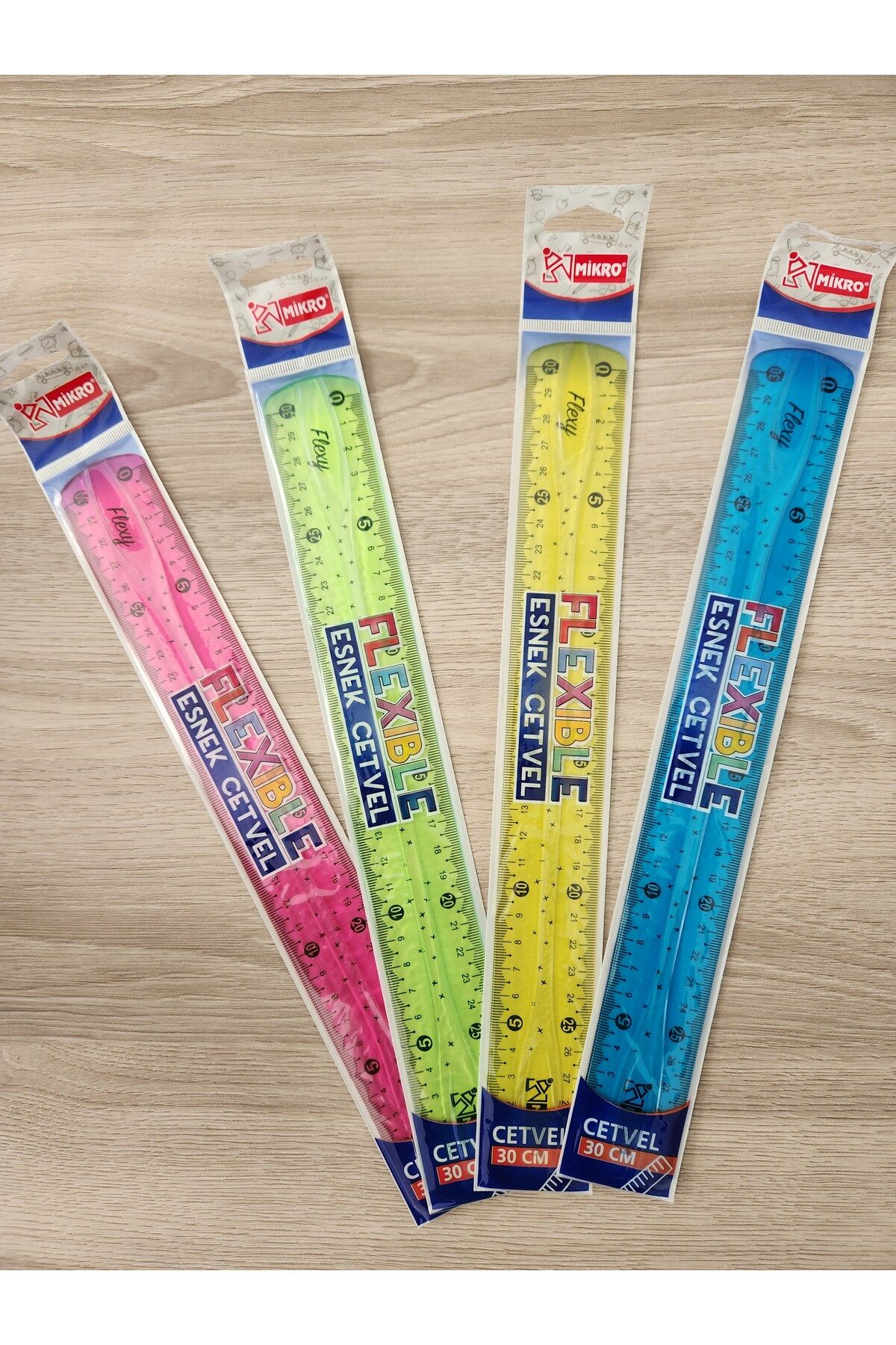 Mikro-30 cm Flexible Ruler – Unbreakable Flexible Structure – Practical Use for School and Office 2