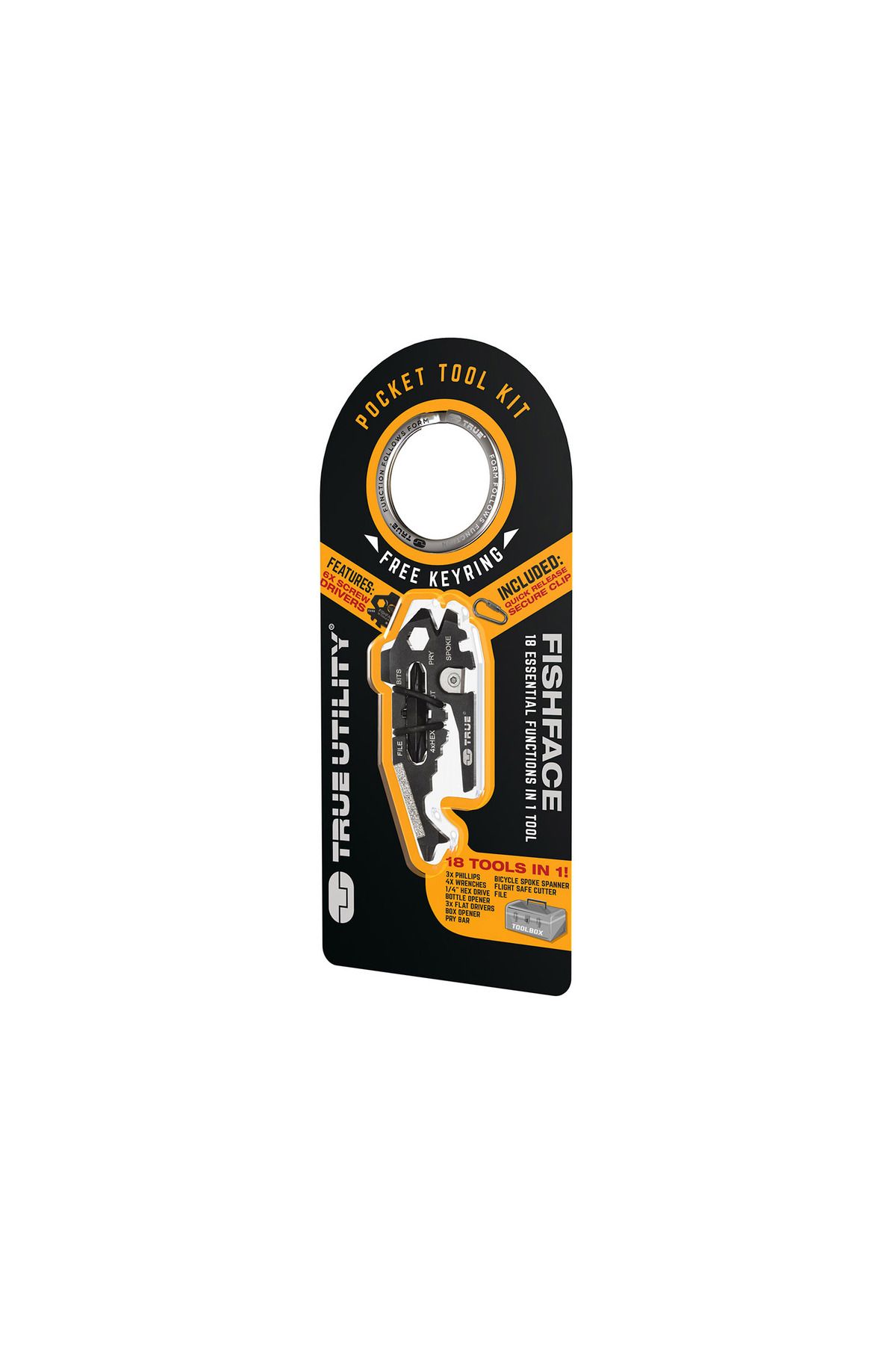 Trueutility-True Utility True Utility Fishface Tool 18 Functions Unisex Various Accessories Tu 206K 2