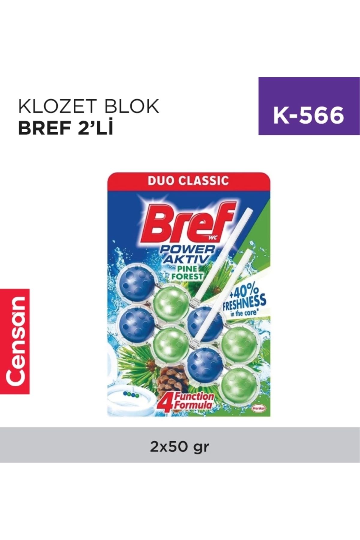 Bref KLOZET BLOK BREF 2Lİ (2*50 GR)