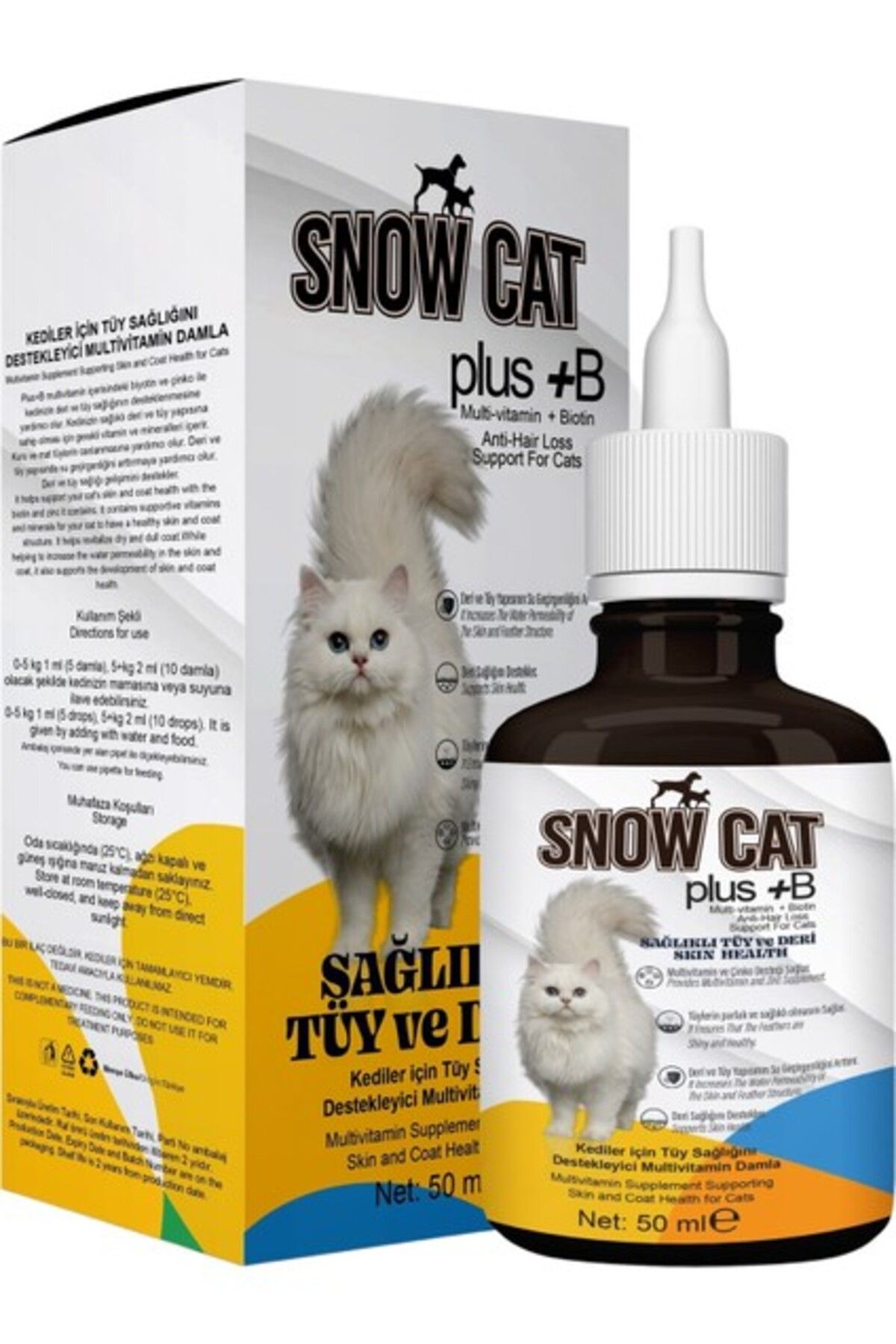 Snow Cat Tüy ve Deri Bakımı Multivitamin-Biotin 50 ml
