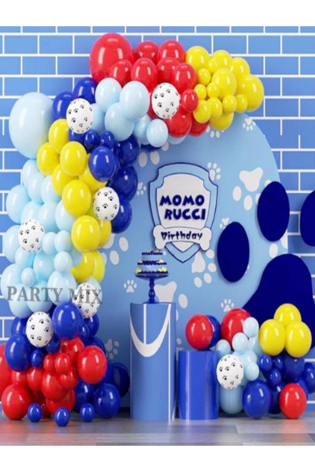 party mix Paw Patrol Balon Set 100'lü | Paw Patrol Folyo Balon 2 Adet | Paw Patrol Doğum Günü Konsepti