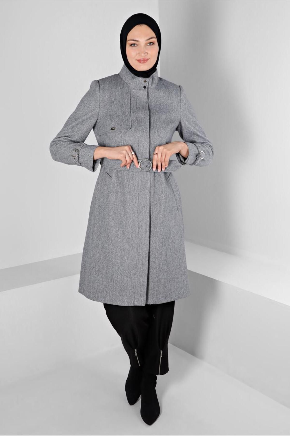 کت جیبی کمربند 90301 Alvina