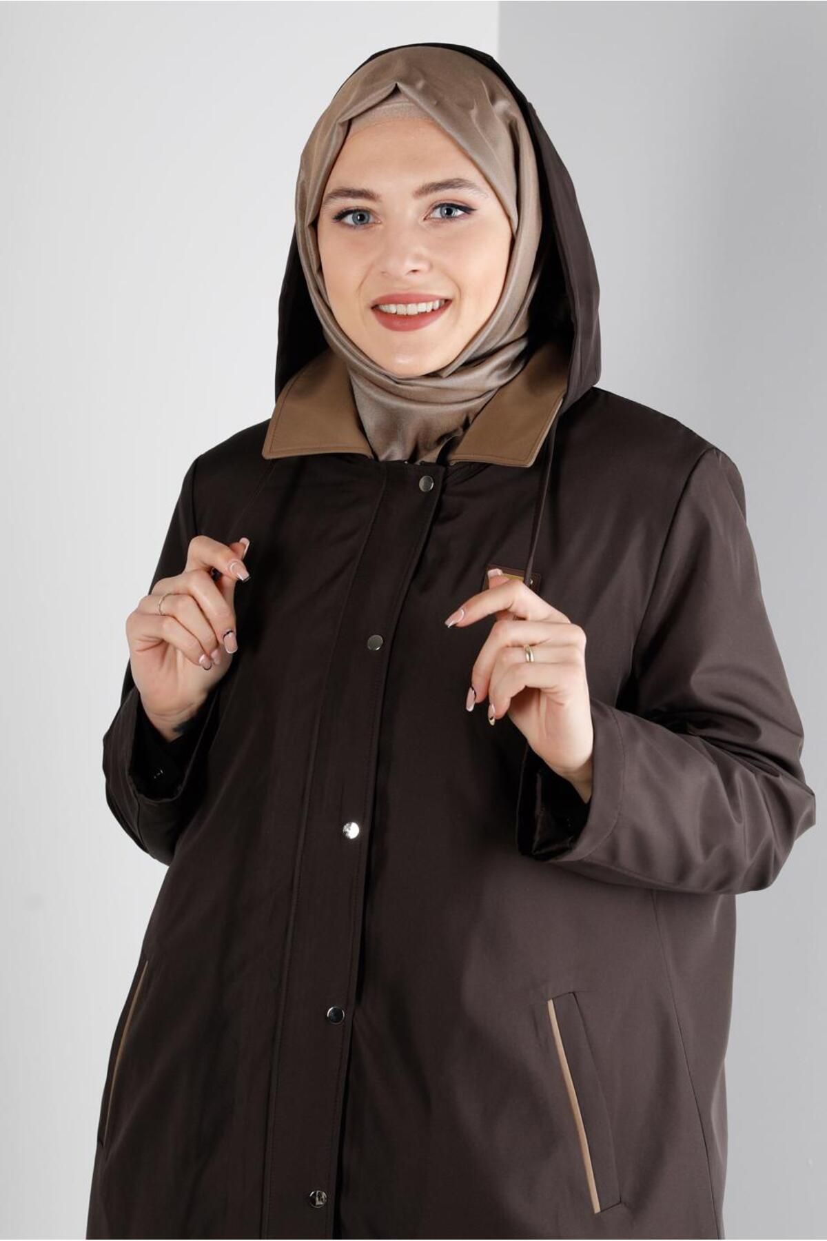 مانتو جیبی کلاهدار 90270 Alvina