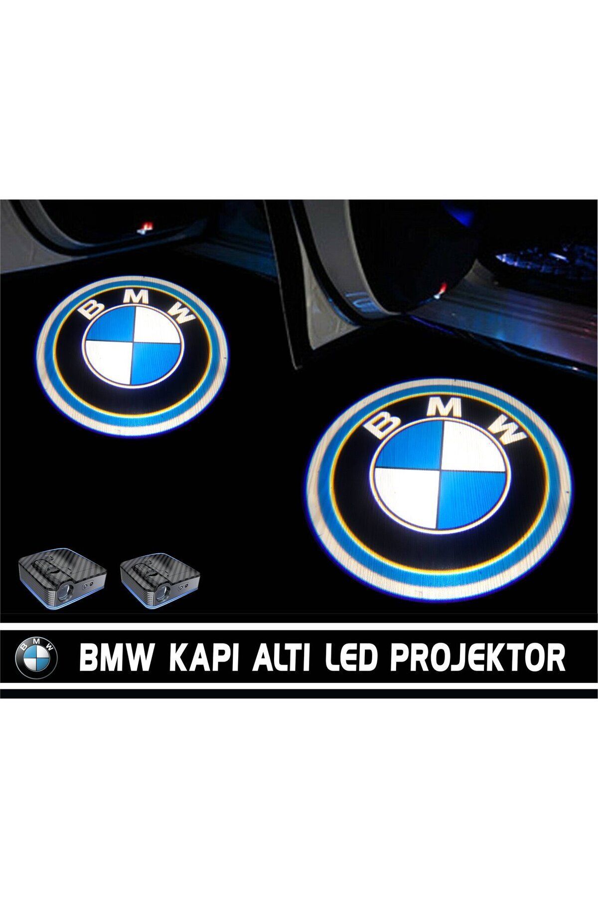 DKELEKTRONİK BMW  Pilli Yapıştırmalı Kapı Altı Led Hayalet Logo ( 2Adet )