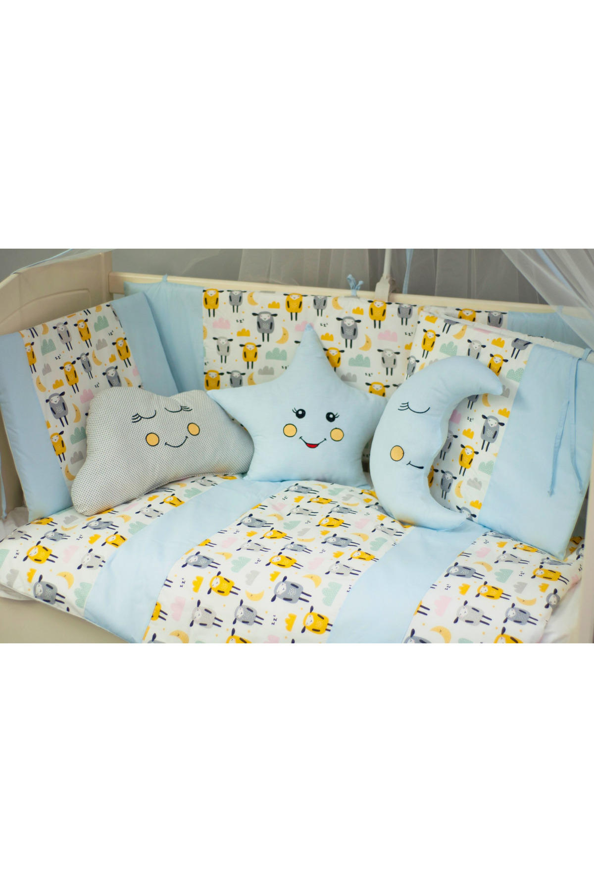Kista Baby Park Yatak Bebek Uyku Seti Nevresim Takımı 70x110 Zuzu Mavi fotoğrafı 4 (önizleme)