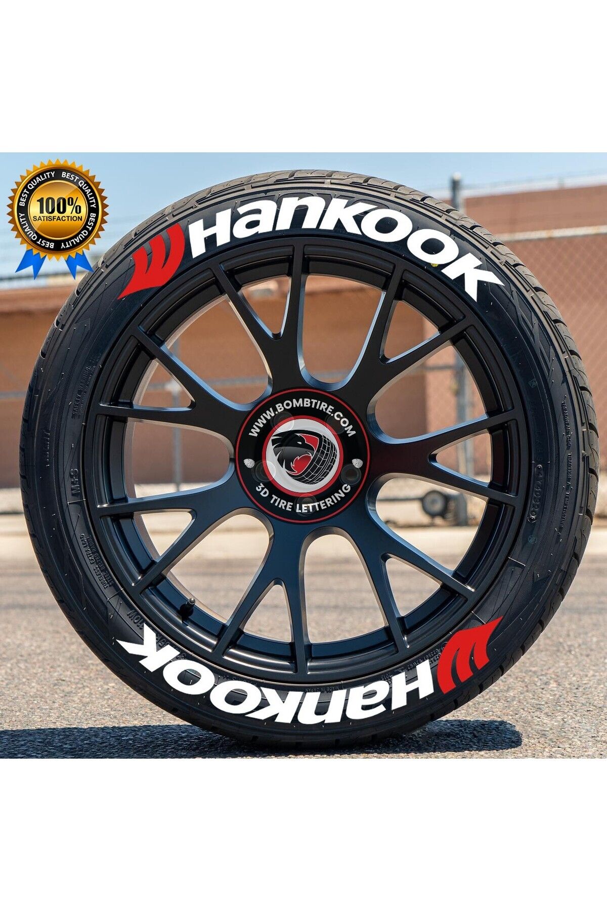 bombtire Hankook Lastik Yazısı 4 Adet 2.5 Cm Motorsiklet Ve Araçlar Için (MADE IN USA) ®