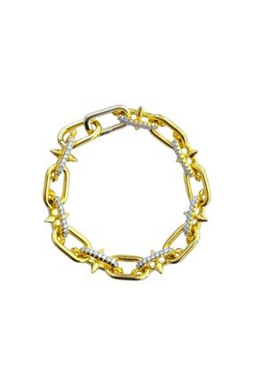 stainless steel VIP Gold Zirkon Taş Detay Bileklik