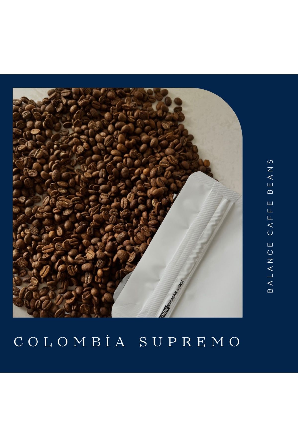 Kahve Colombia supremo kavrulmuş çekirdek kahve 500 gram