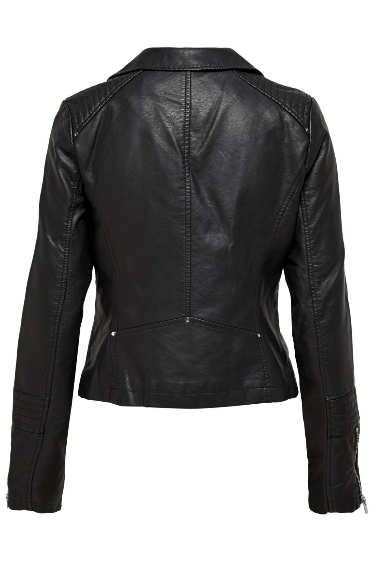ONLY  Onlgemma Faux Leather Bıker Otw Noos Kadın Ceket 15153079 - Görsel 4