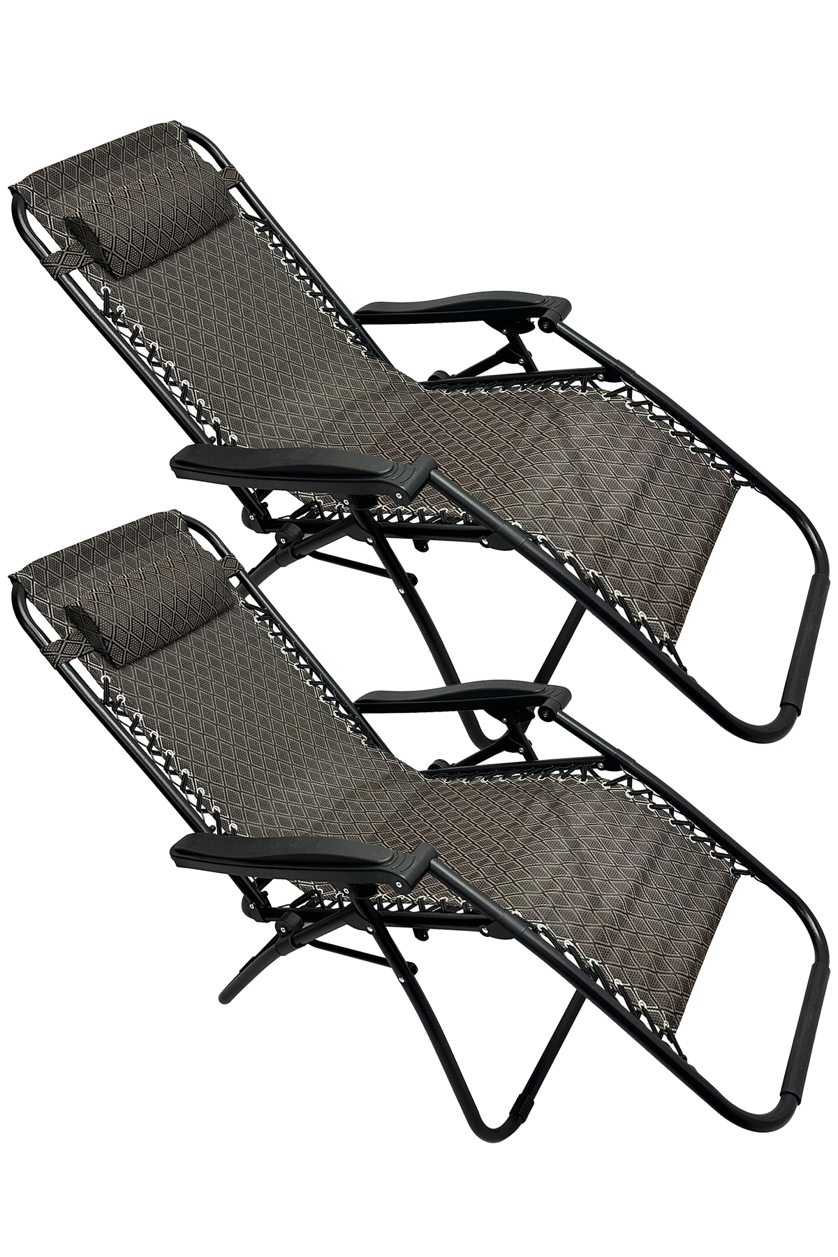 كرسي استلقاء للتشمس مكون من قطعتين مع مسند ظهر ومسند قدم قابلين للتعديل، كرسي استلقاء للتشمس