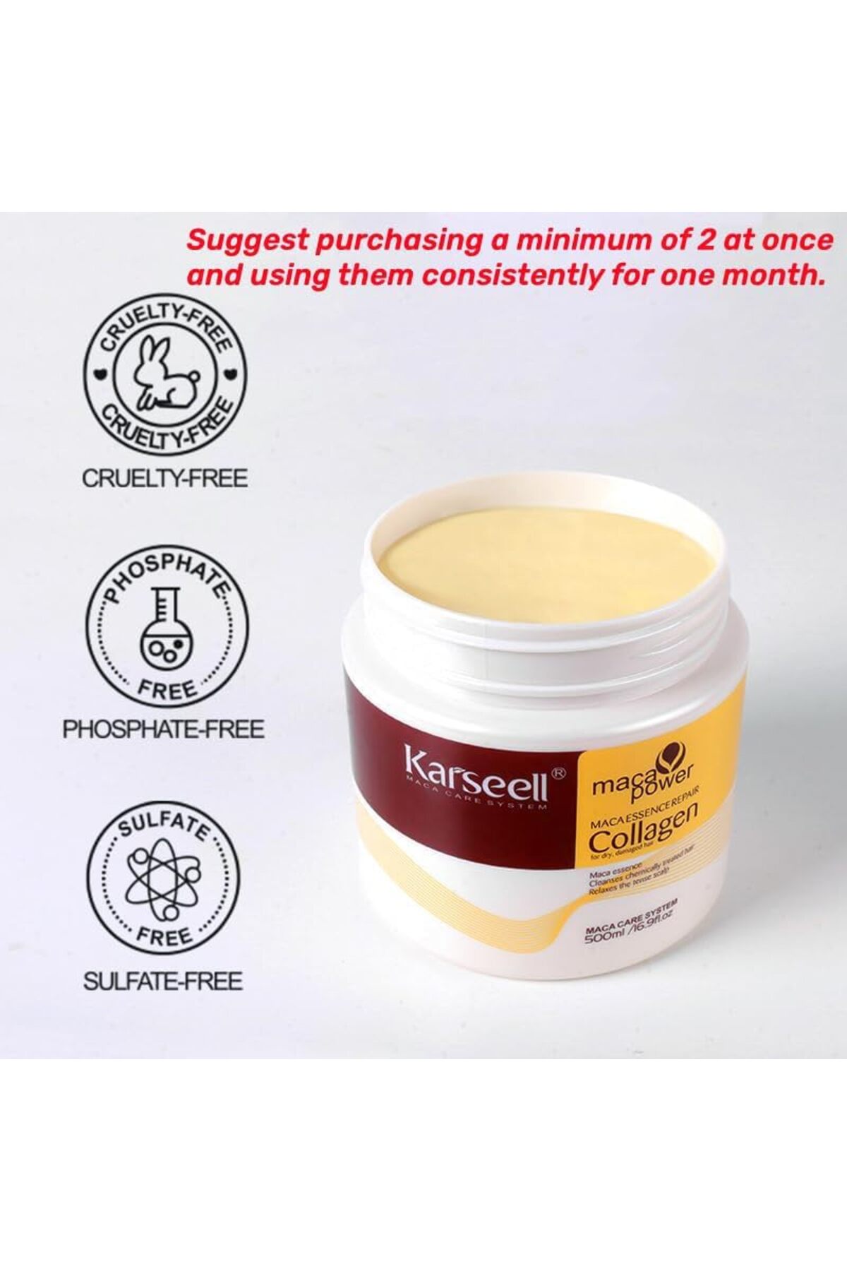 قناع الشعر لإصلاح الشعر وترطيبه وتألقه مع مستخلص ا...