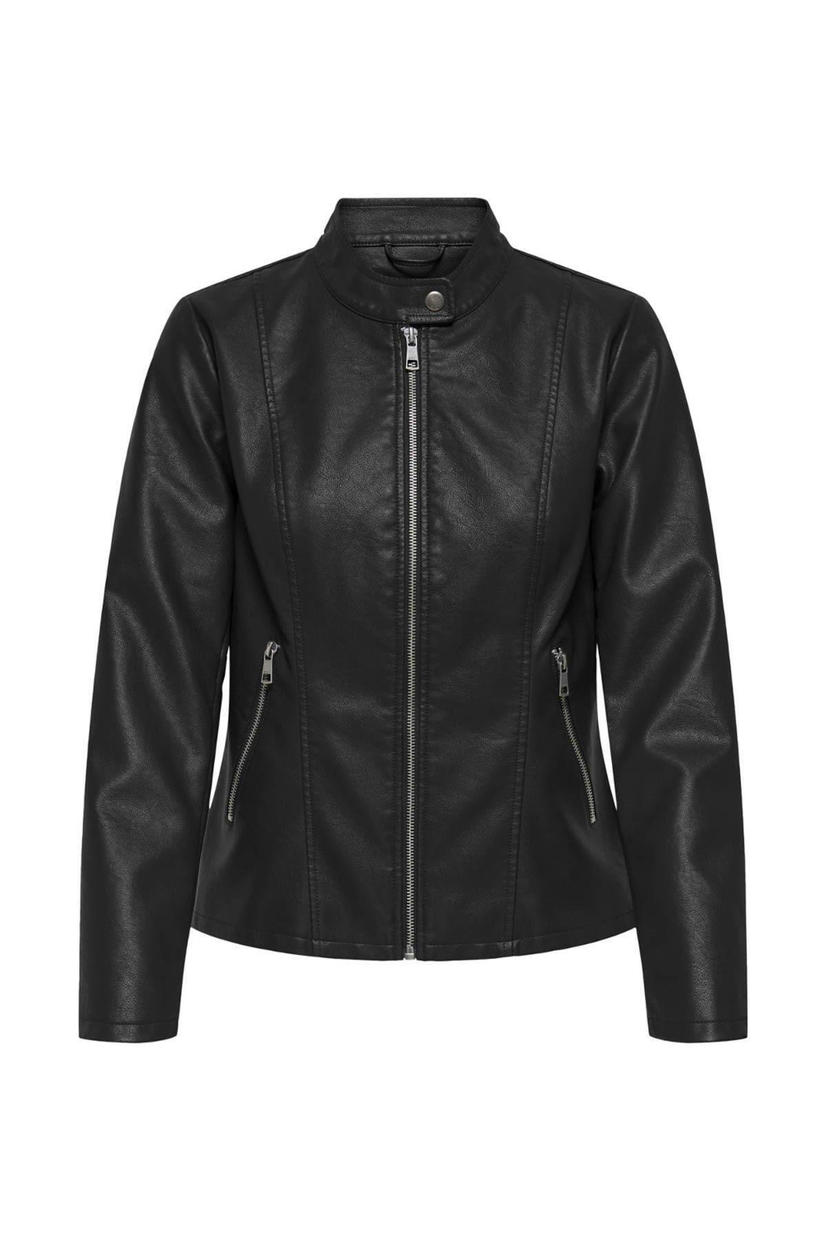 ONLY  Onlmelısa Faux Leather Jacket Cc Otw Kadın Ceket 15205626 - Görsel 4