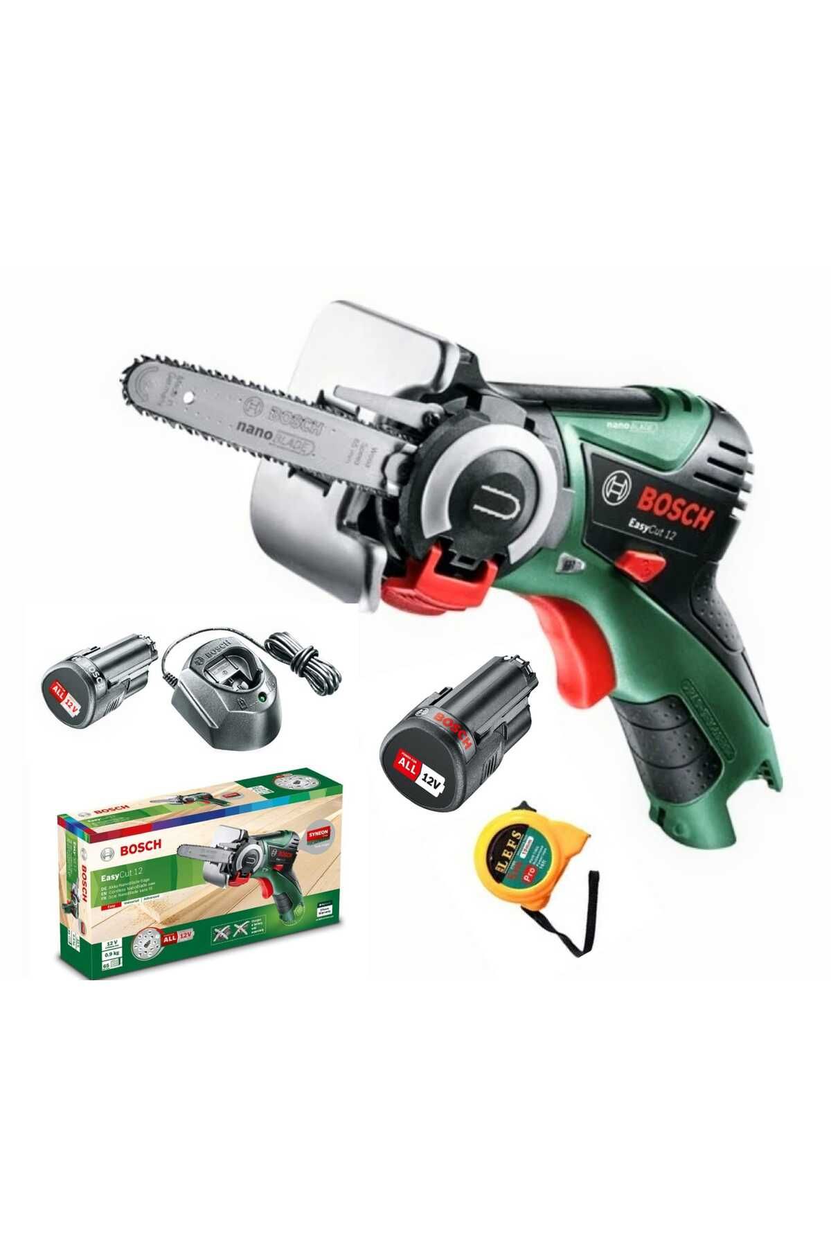 Bosch EASYCUT 12 V 2 AH  ÇİFT BATARYALI ŞARJLI Dal Budama Testeresi