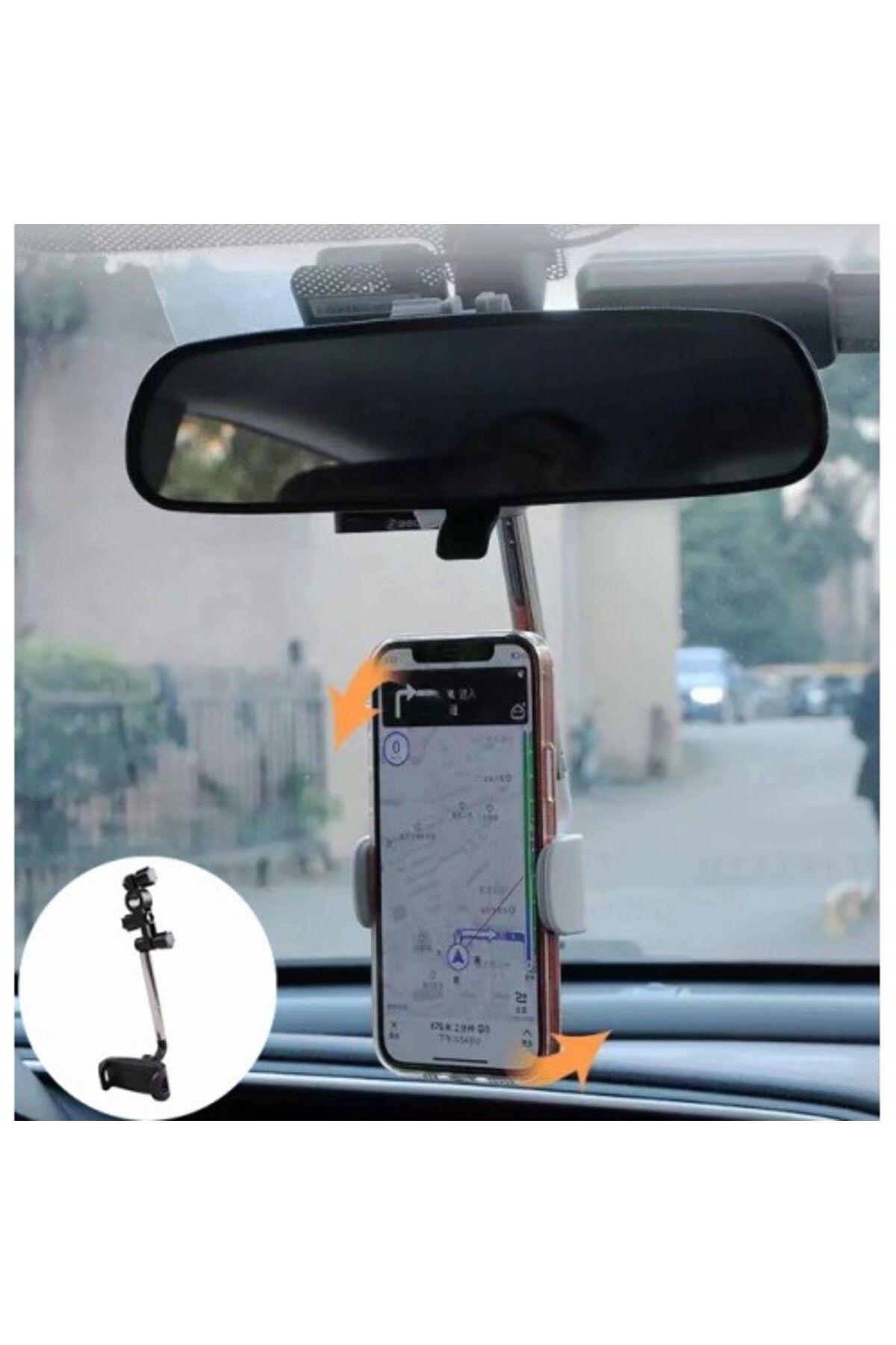 karadağsb Dikiz Aynasına Takılan Telefon Tutucu