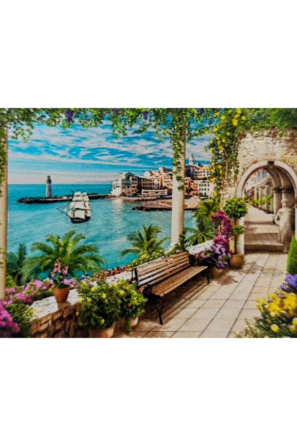 MENTAŞ Elmas Boyama Boncuklu Goblen Mozaik Puzzle Kristal Taşlı Pano 40x30 Kit Tam Set