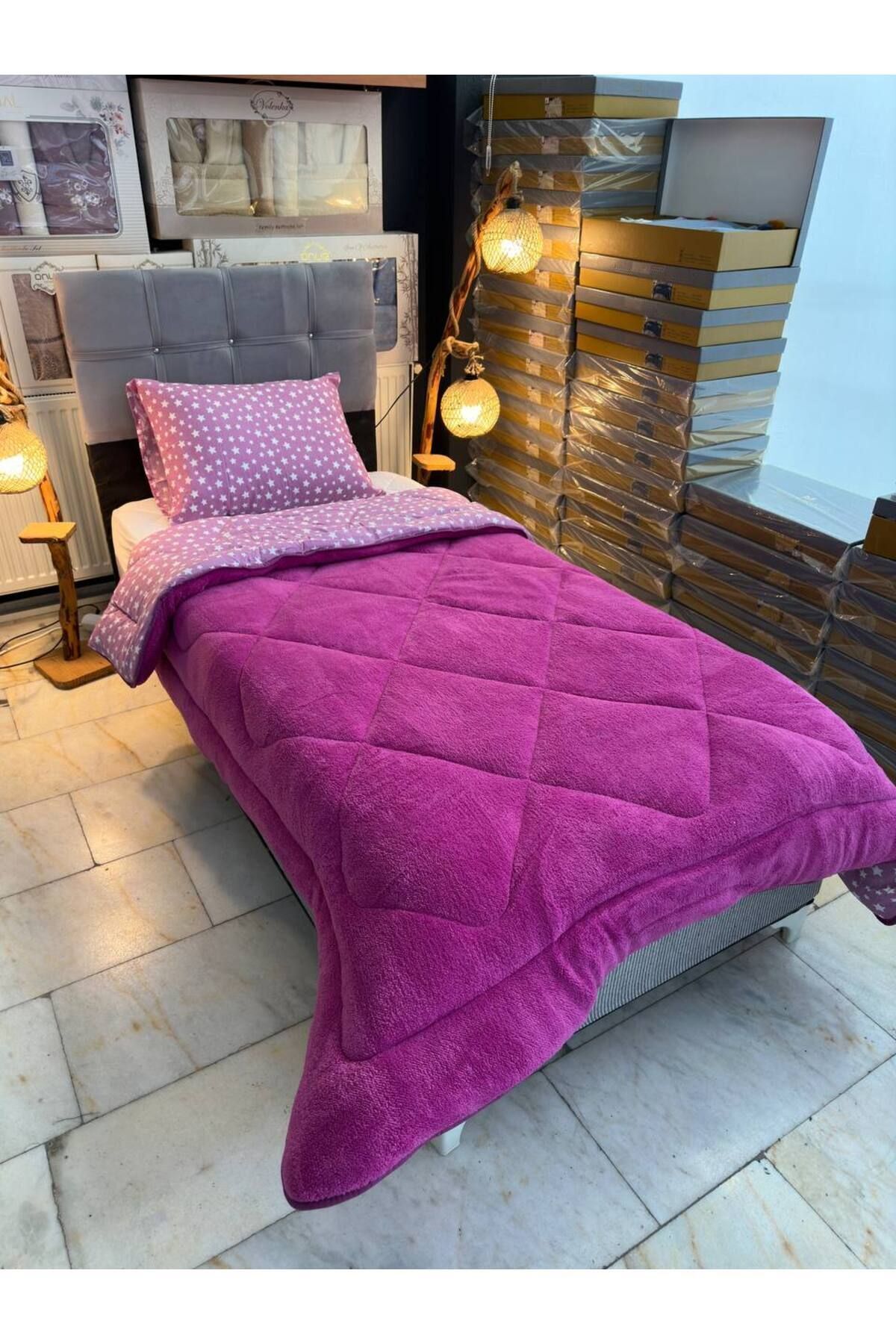 Sudemhome-Single Double-Sided Plush Welsoft Quilt and Pillow Case Fluffy Fleece Wellsoft Soft Quilt 5