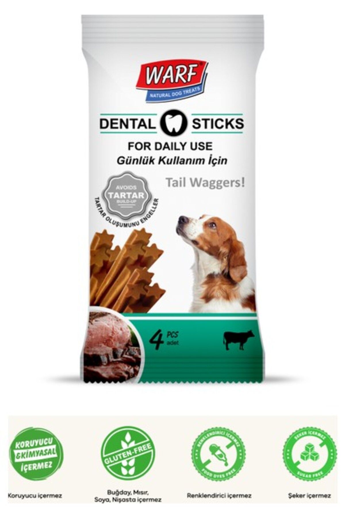 Orqinel Dental Çubuk Dana Eti Aromalı Yumuşak Ödül Maması 4X17,5 gr