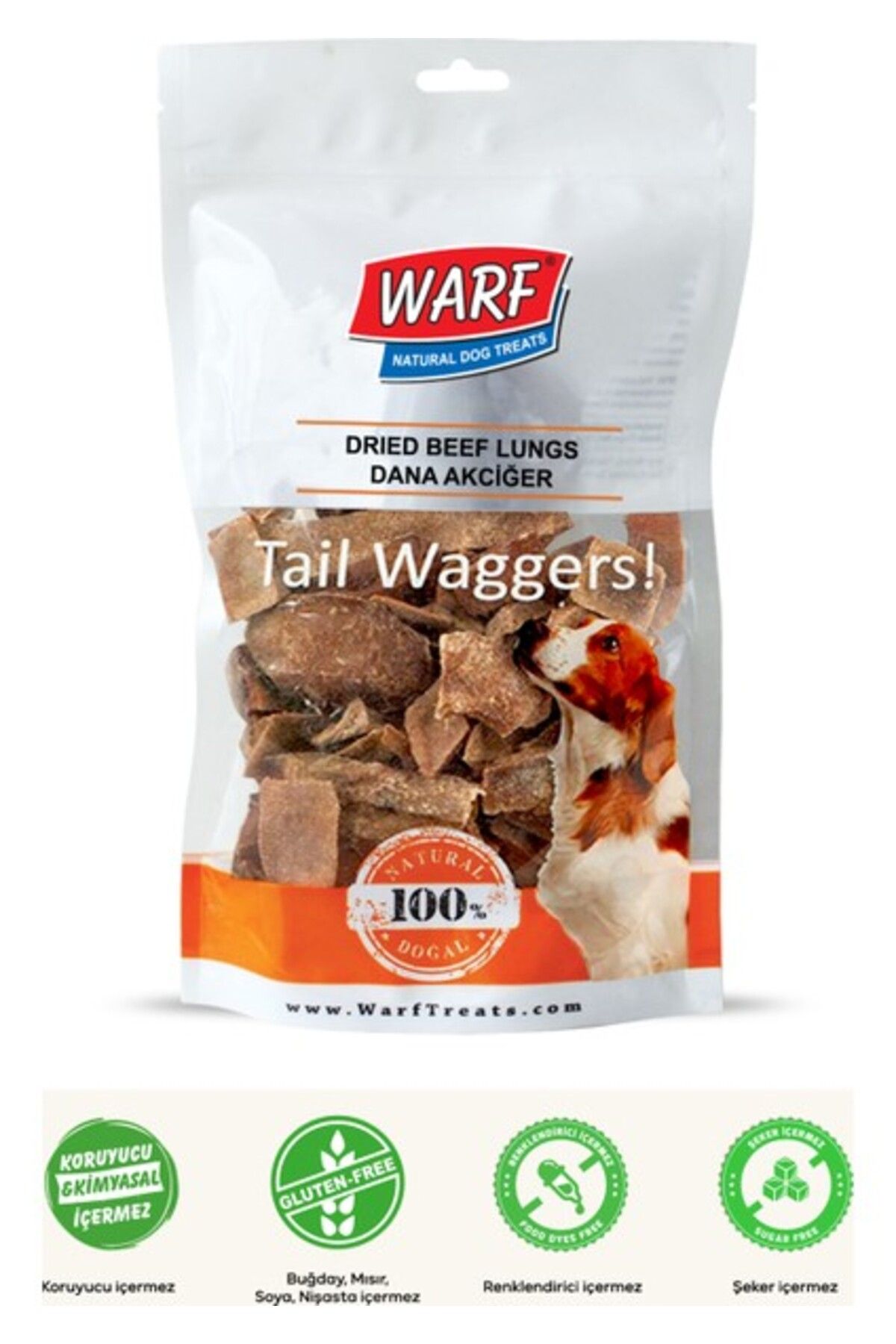 Orqinel Warf Naturals Kurutulmuş Dana Akciger Köpek Ödül Maması 120GR.