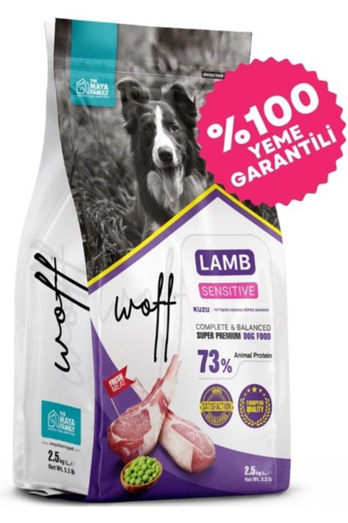 Orqinel Woff Super Premium Sensitive Lamb Hassas Deri Yapılı Köpekelr Için Kuzu Etli Yetişkin Köpek Maması 1