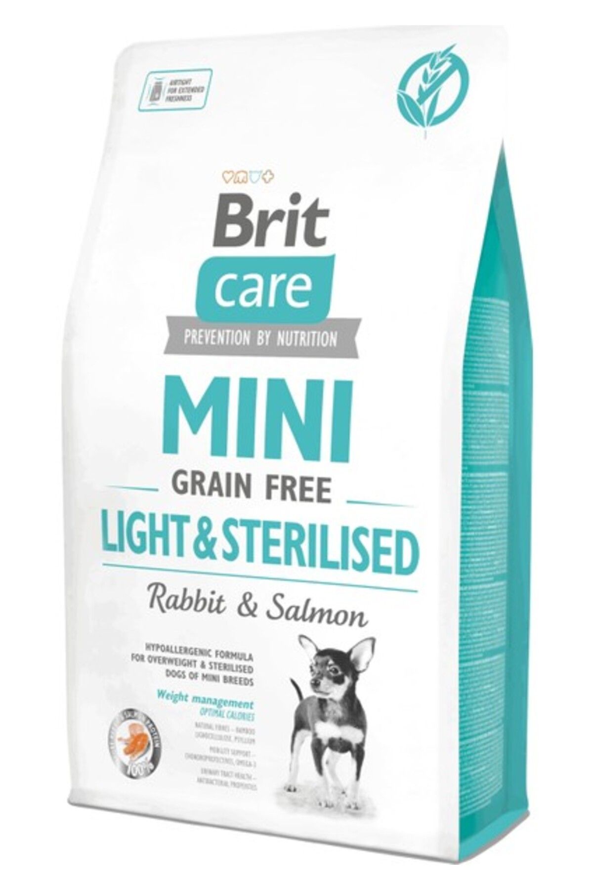 Brit Care Tahılsız Mini Light Sterillised Tavşanlı Köpek Maması 2 kg