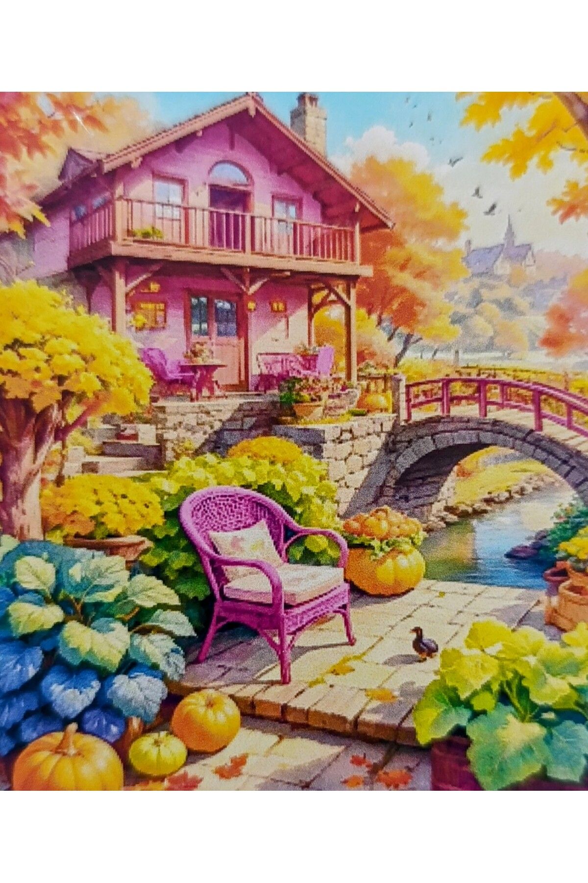 MENTAŞ Elmas Boyama Boncuklu Goblen Mozaik Puzzle Kristal Taşlı Pano 50x40 Kit Tam Set