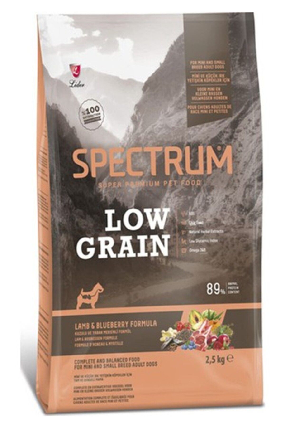 Spectrum Low Graın Lamb &blueberry Formula For Small And Mını Breed Adult Dogs 30/18 2,5 kg