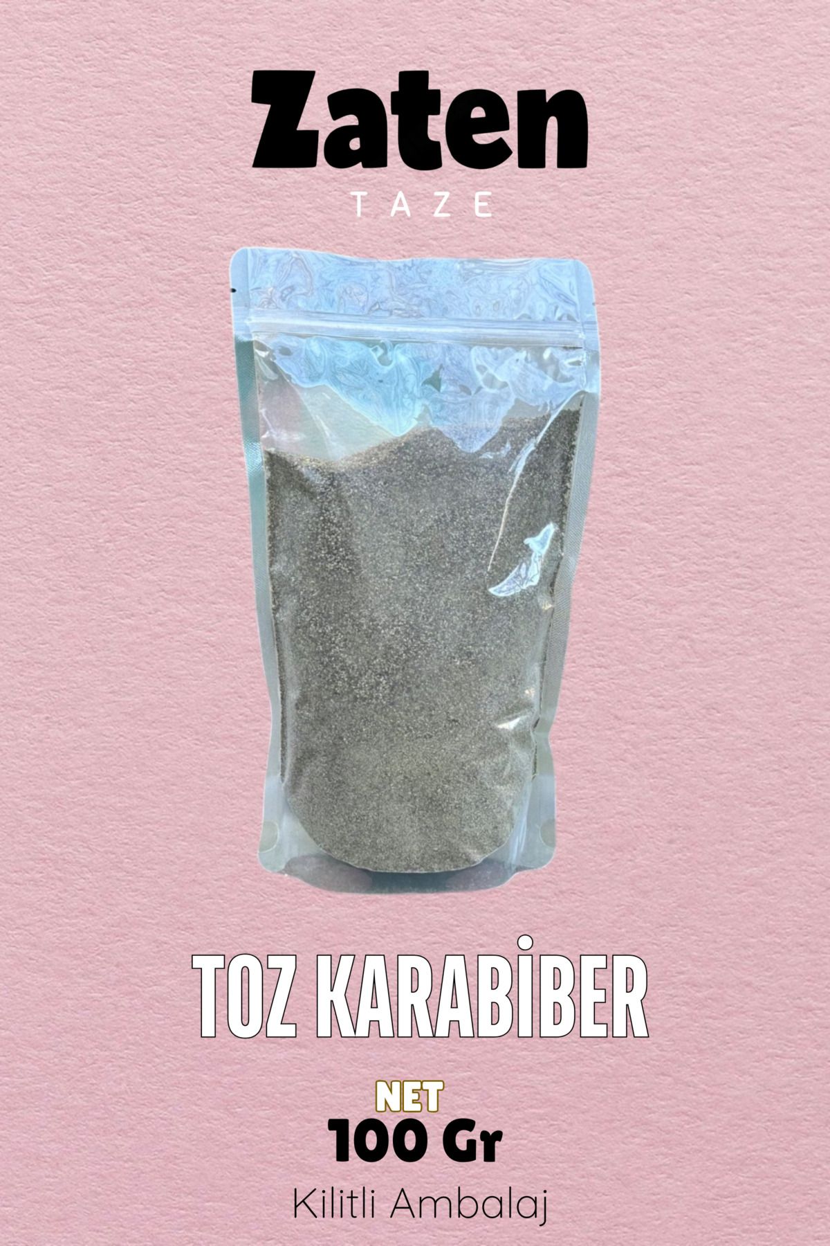 Zaten Taze Toz Karabiber 100 Gr Black Pepper