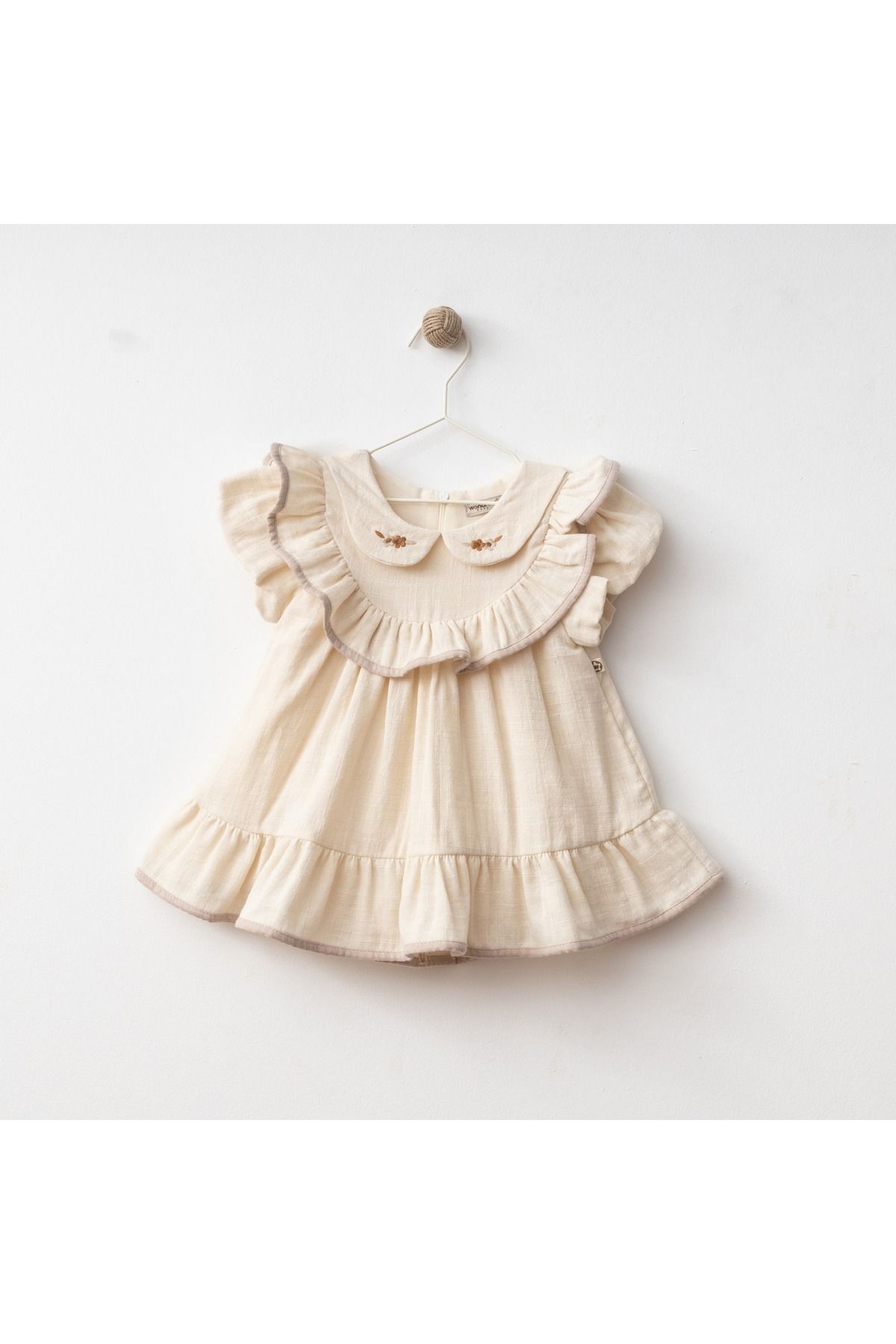 WONDRESS BABY Biyeli Keten Bebek Elbise