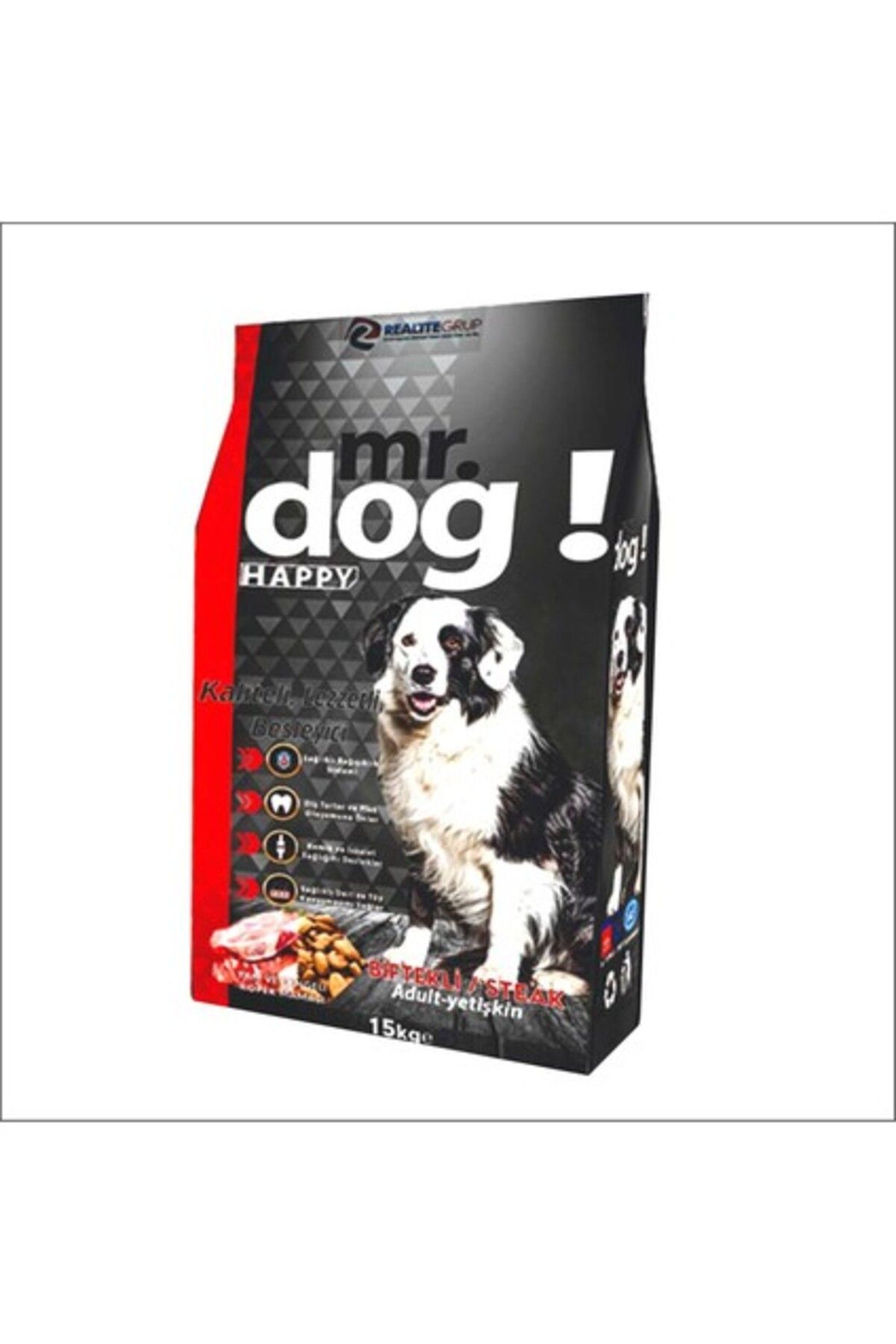 Orqinel Mr.Dog Happy Biftekli Yetişkin Köpek Maması 15 kg