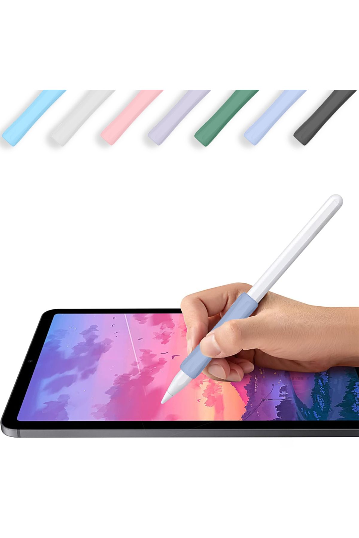 Sneezy Apple Pencil 1-2 Nesil Pro USB-C Uyumlu Soft Yumuşak Silikon Kalem Tutucu Zarif Ve Rahat Kullanım