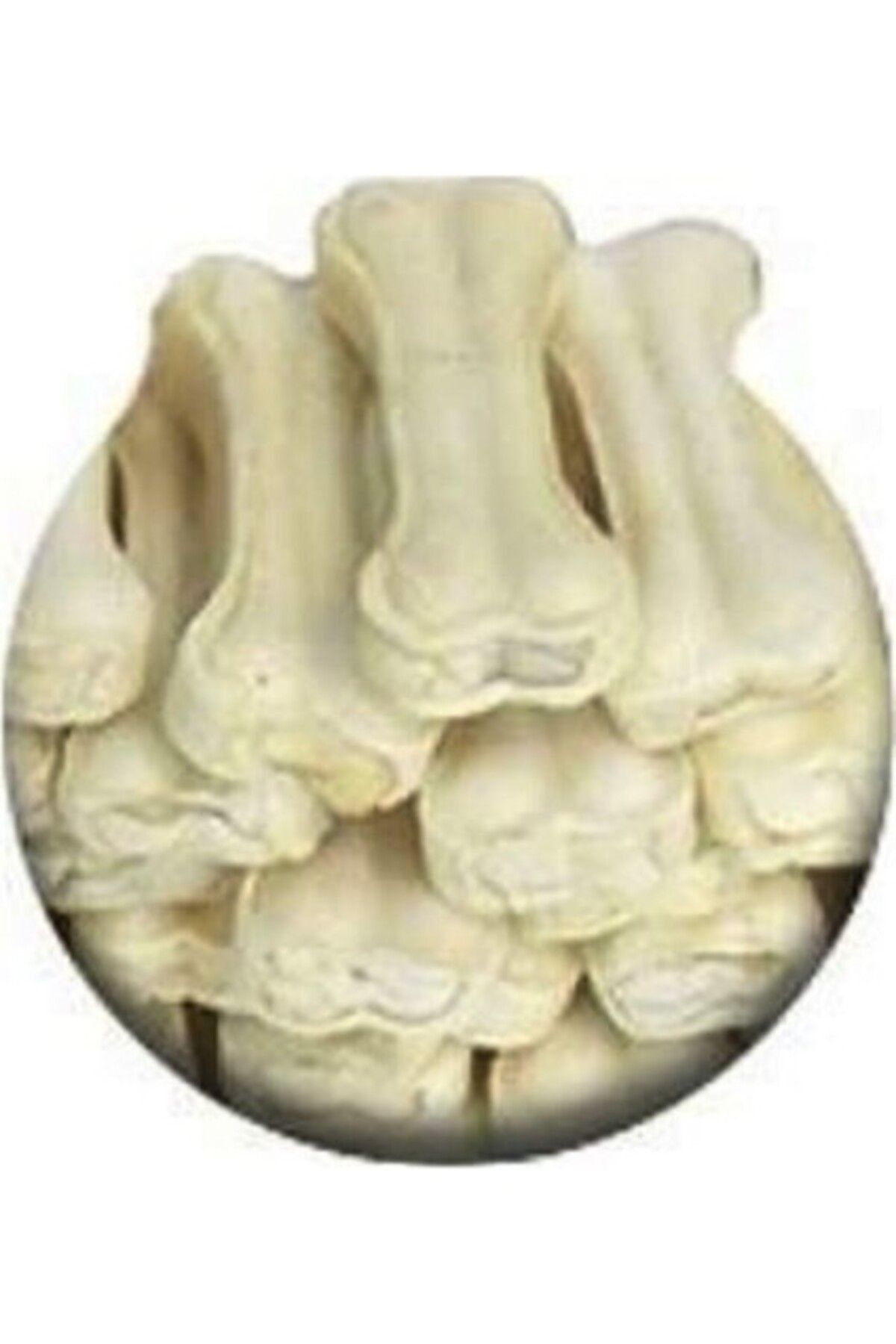Kemik Köpek Diş Kaşıyıcı Diş Sağlığı Beyaz 12 Li Paket ( 7.5 Cm)