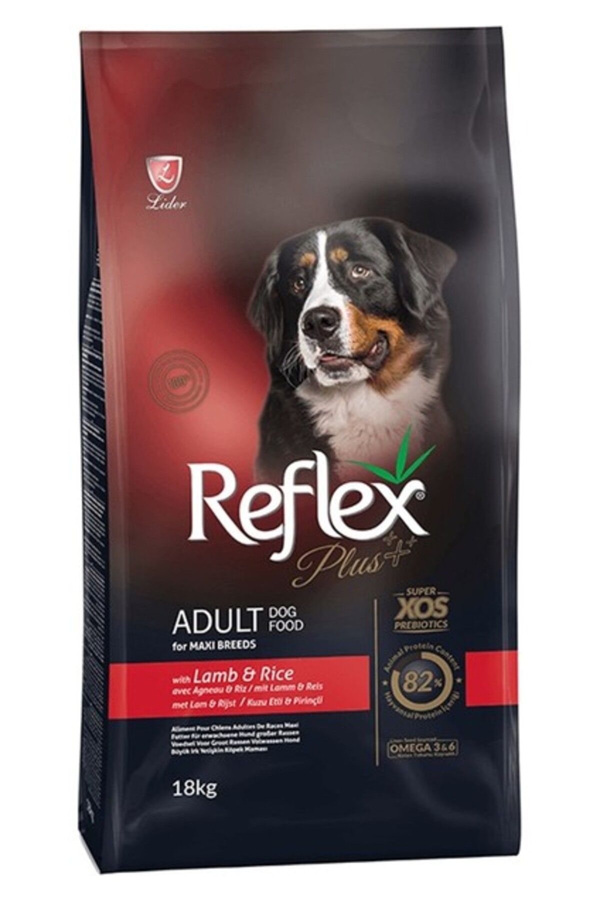 Reflex Plus Orta ve Büyük Irk Kuzu Etli Yetişkin Köpek Maması 18 kg