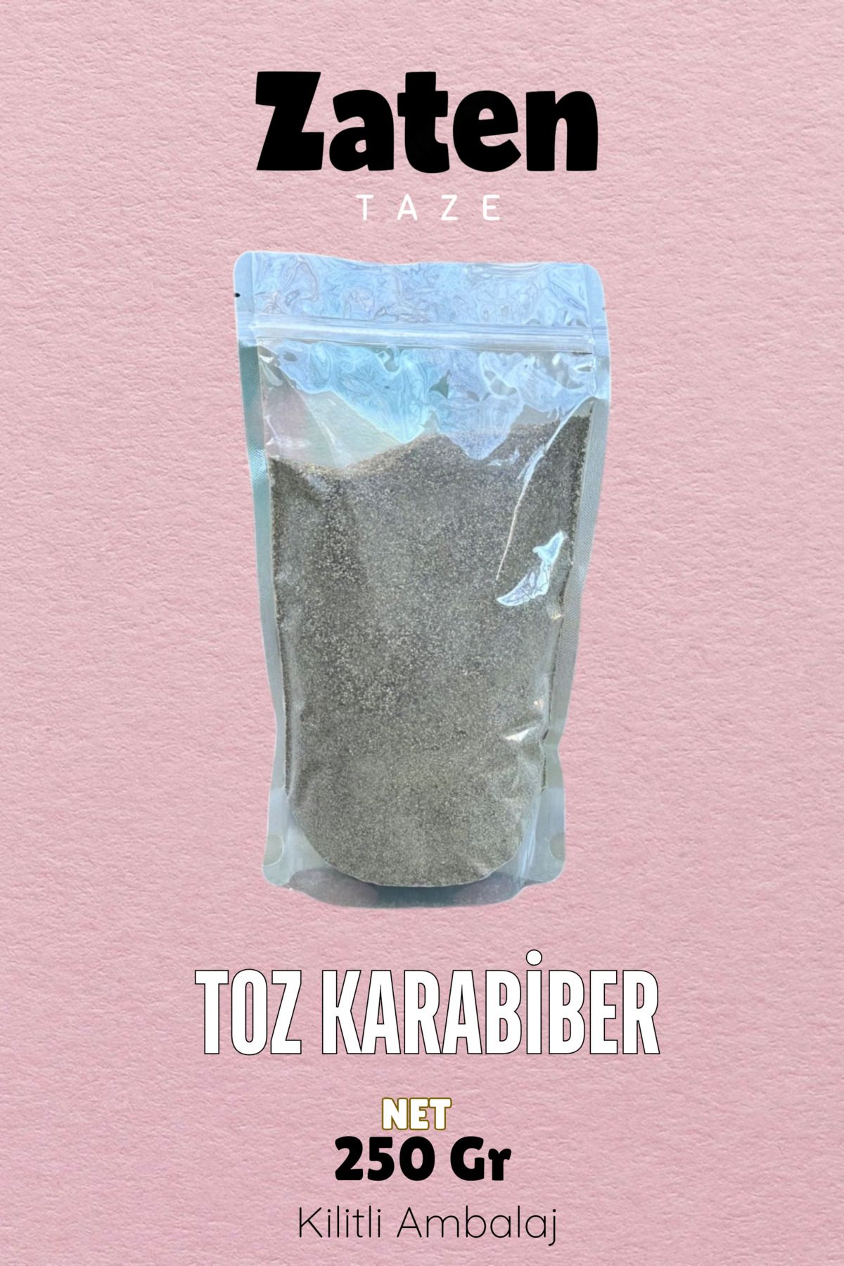 Zaten Taze Toz Karabiber 250 Gr Black Pepper