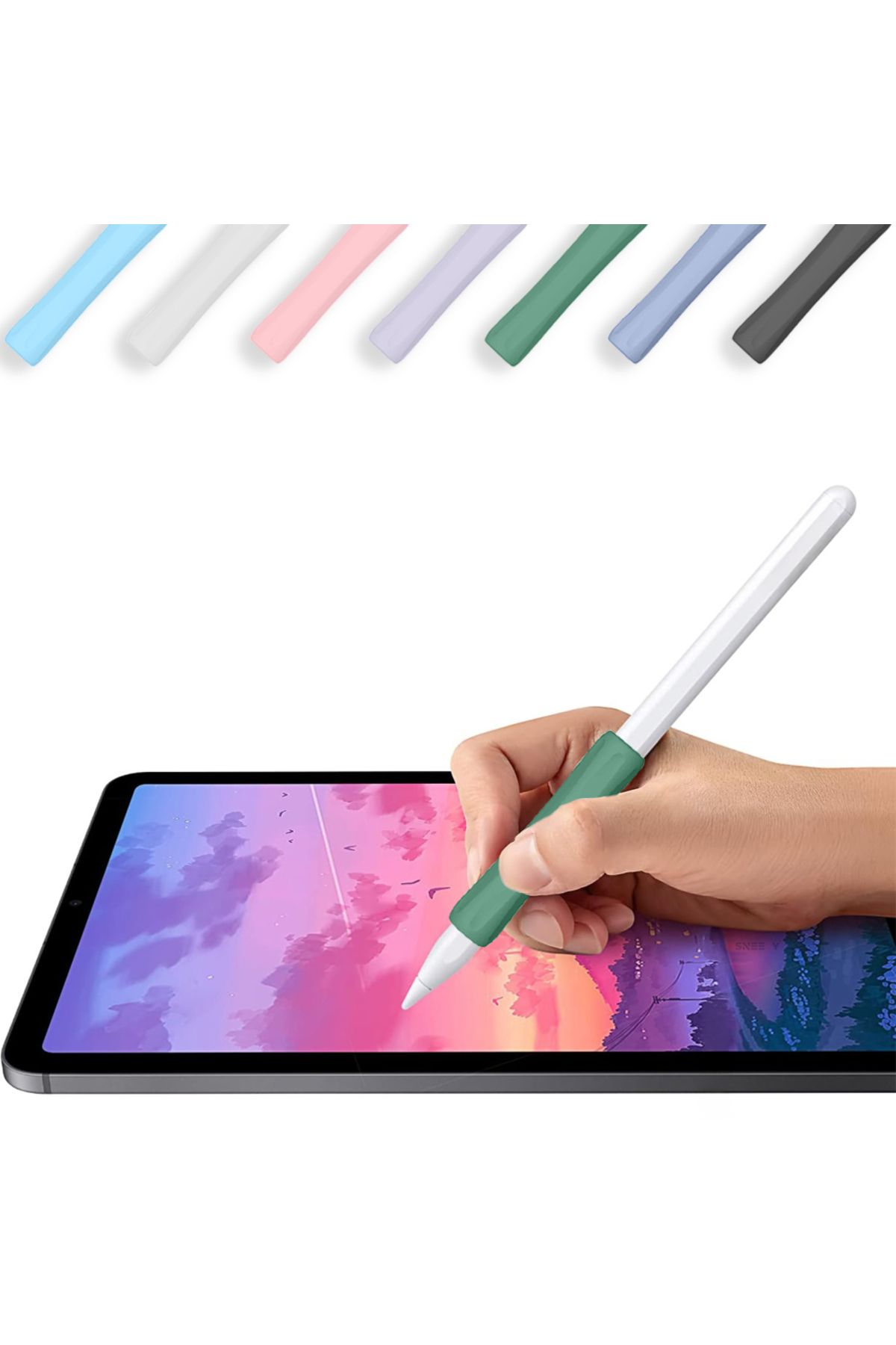 Sneezy Apple Pencil 1-2 Nesil Pro USB-C Uyumlu Soft Yumuşak Silikon Kalem Tutucu Zarif Ve Rahat Kullanım